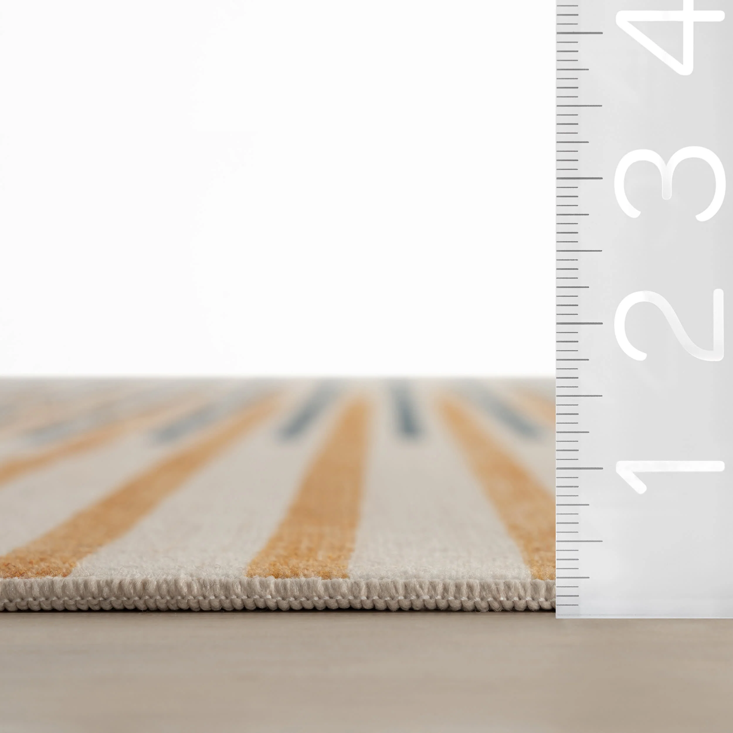 Mauzi Modern Striped Washable Rug | Golden - Image 6