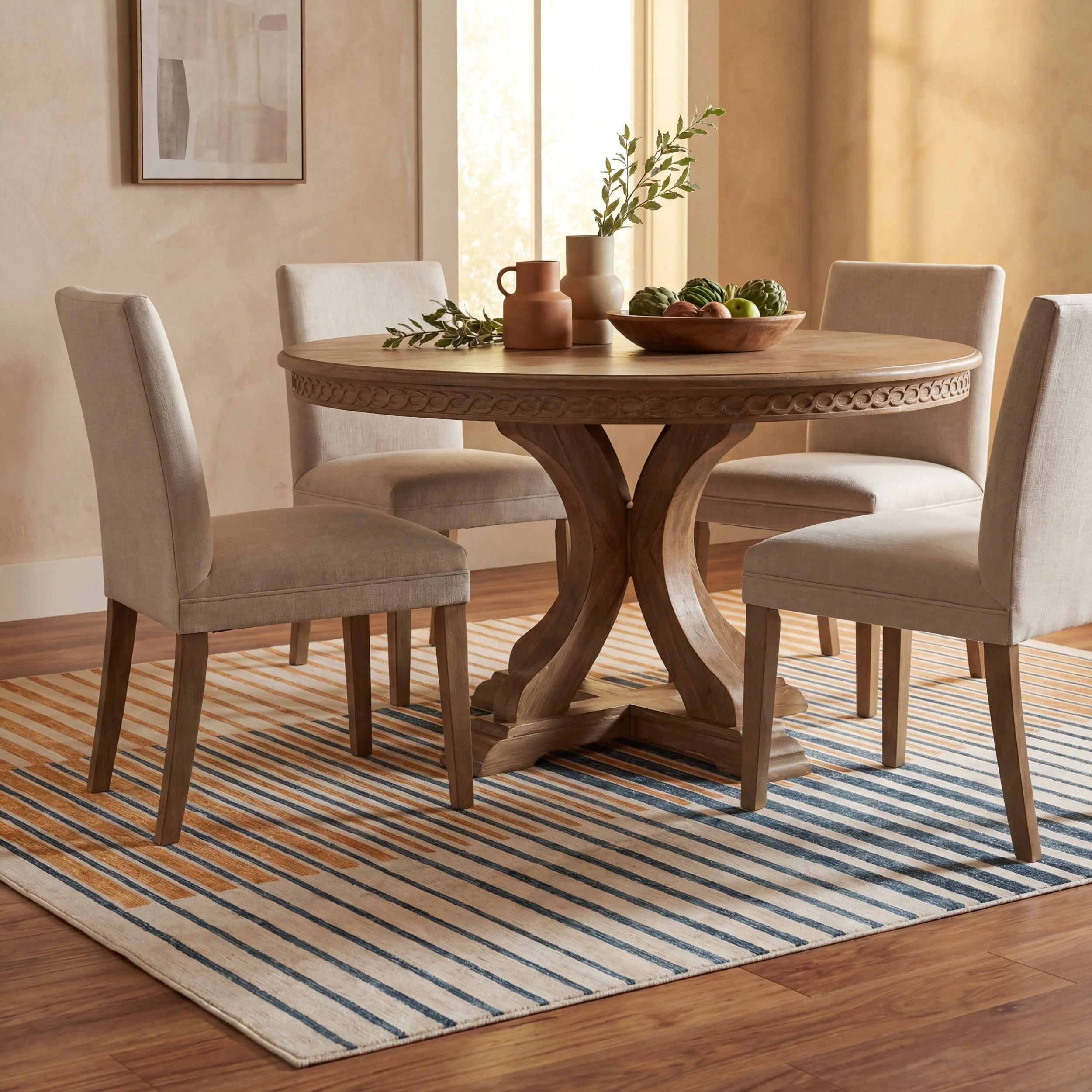 Mauzi Modern Striped Washable Rug | Golden - Image 7