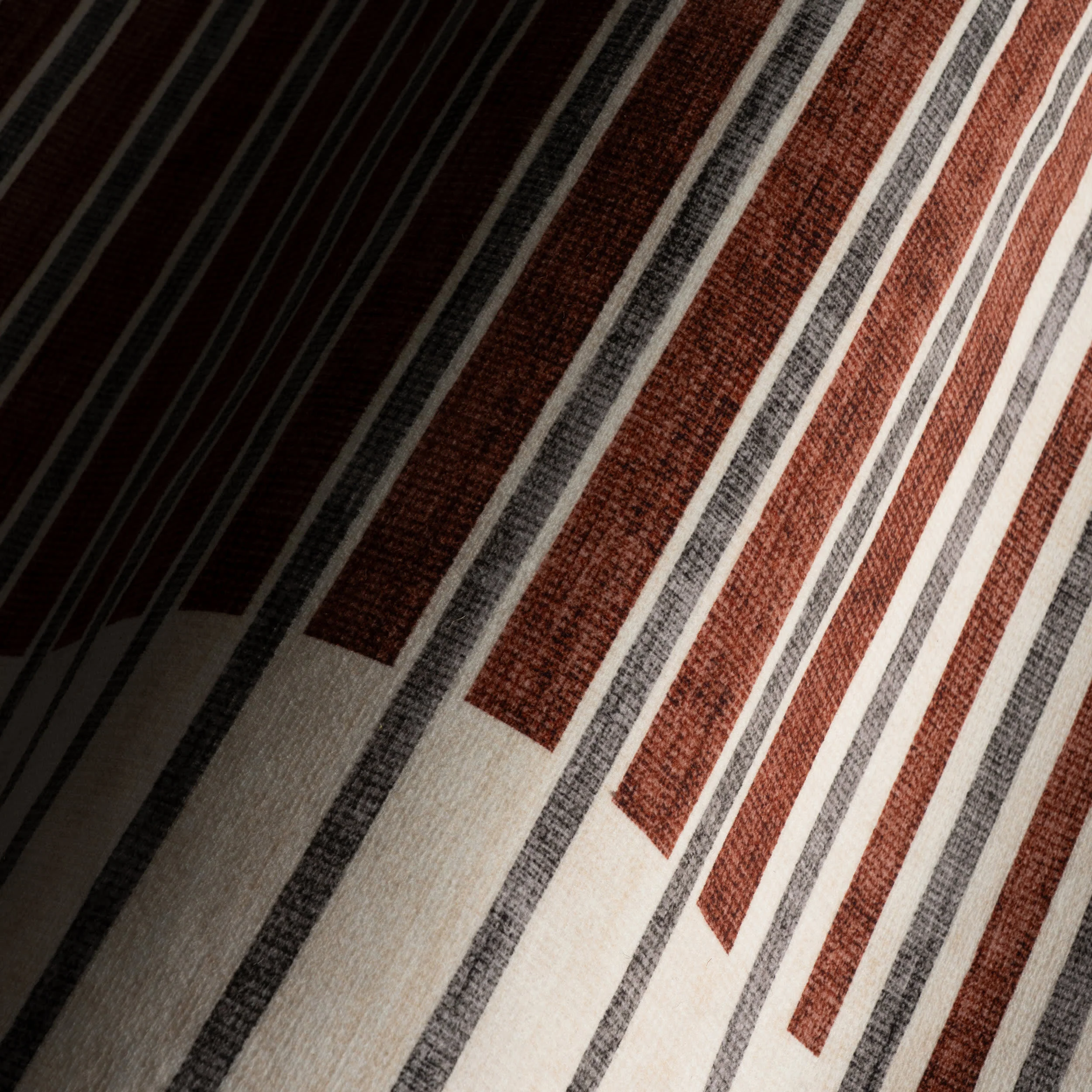 Mauzi Modern Striped Washable Rug | Rust - Image 3
