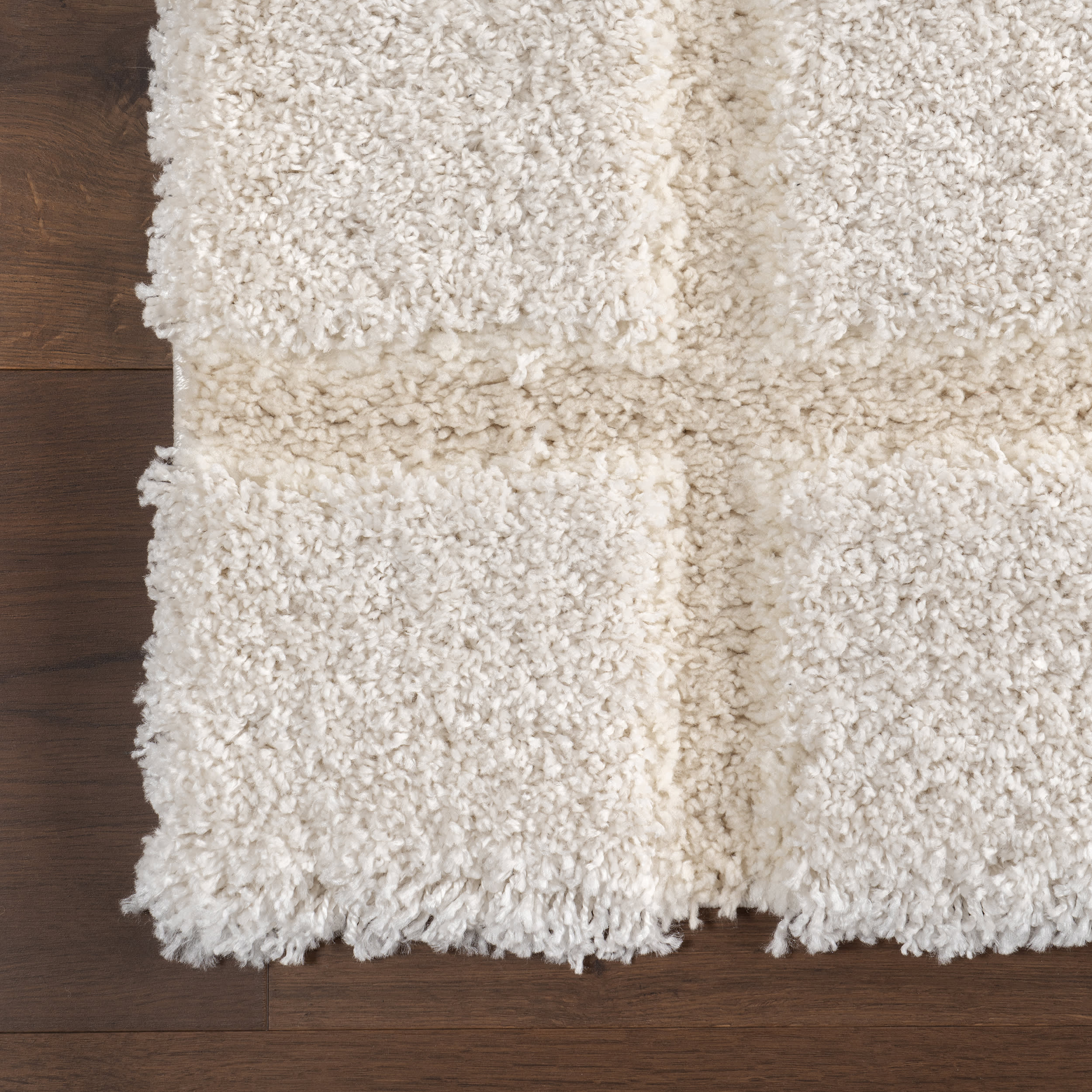 Maverick Checkered Texture Rug | Cream - Image 4