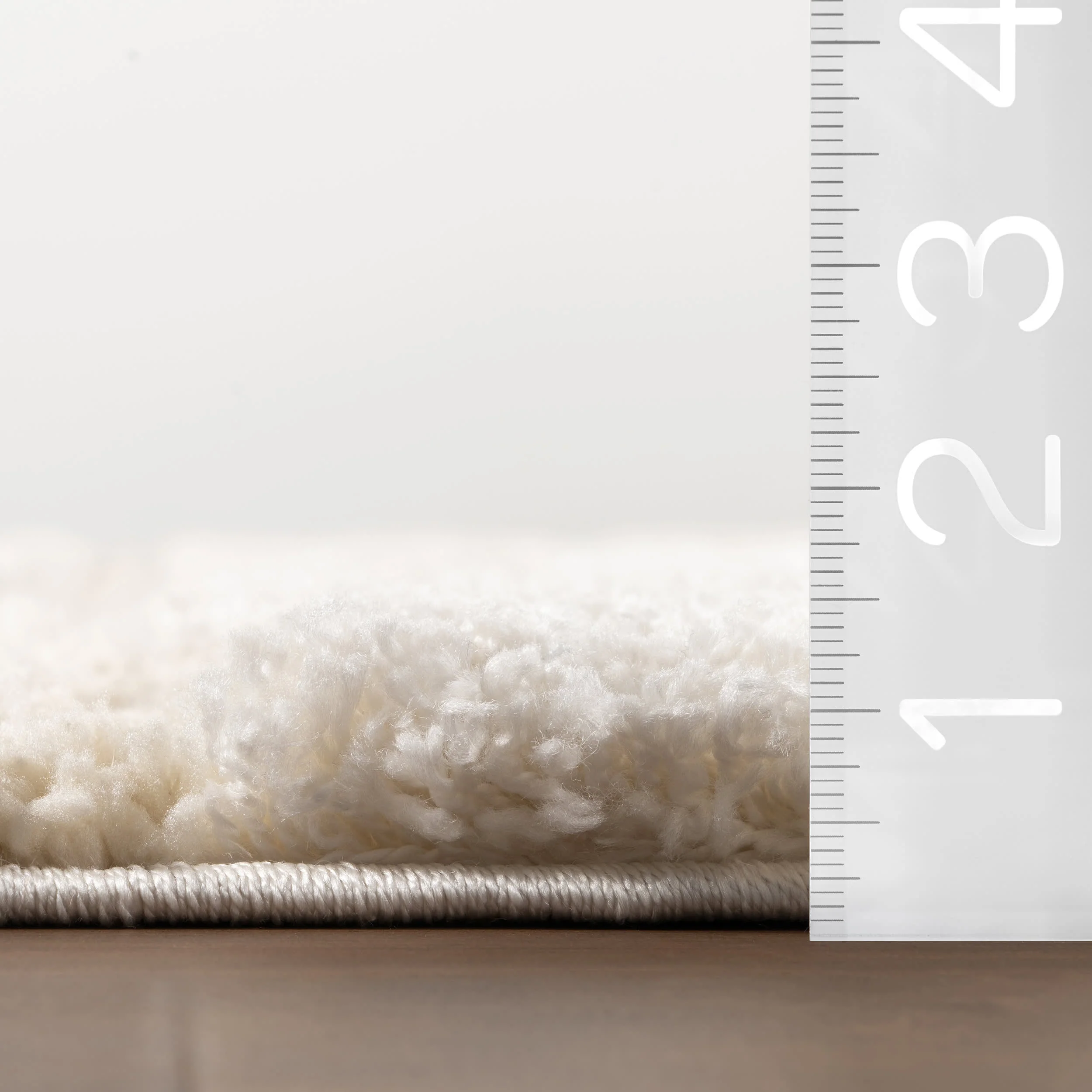 Maverick Checkered Texture Rug | Cream - Image 6