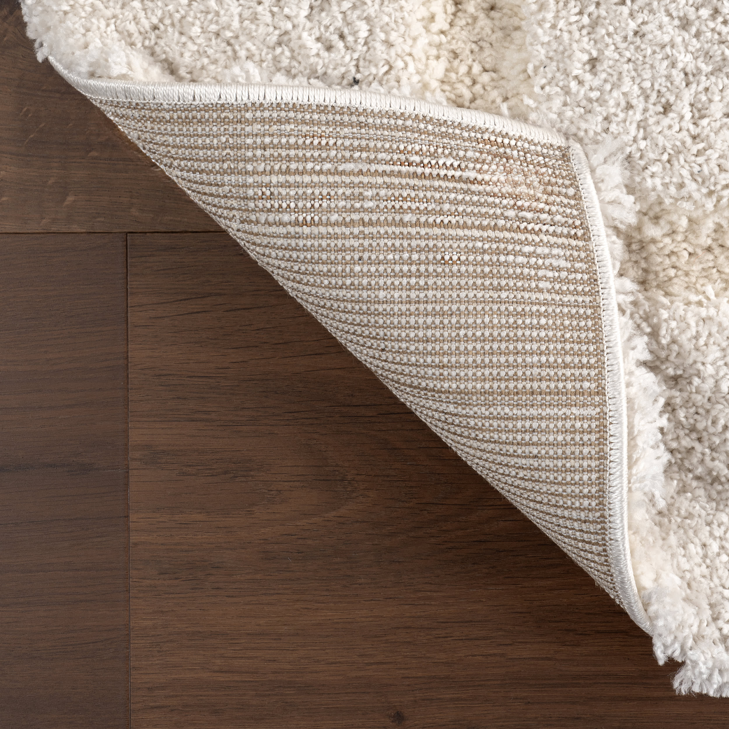 Maverick Checkered Texture Rug | Cream - Image 7