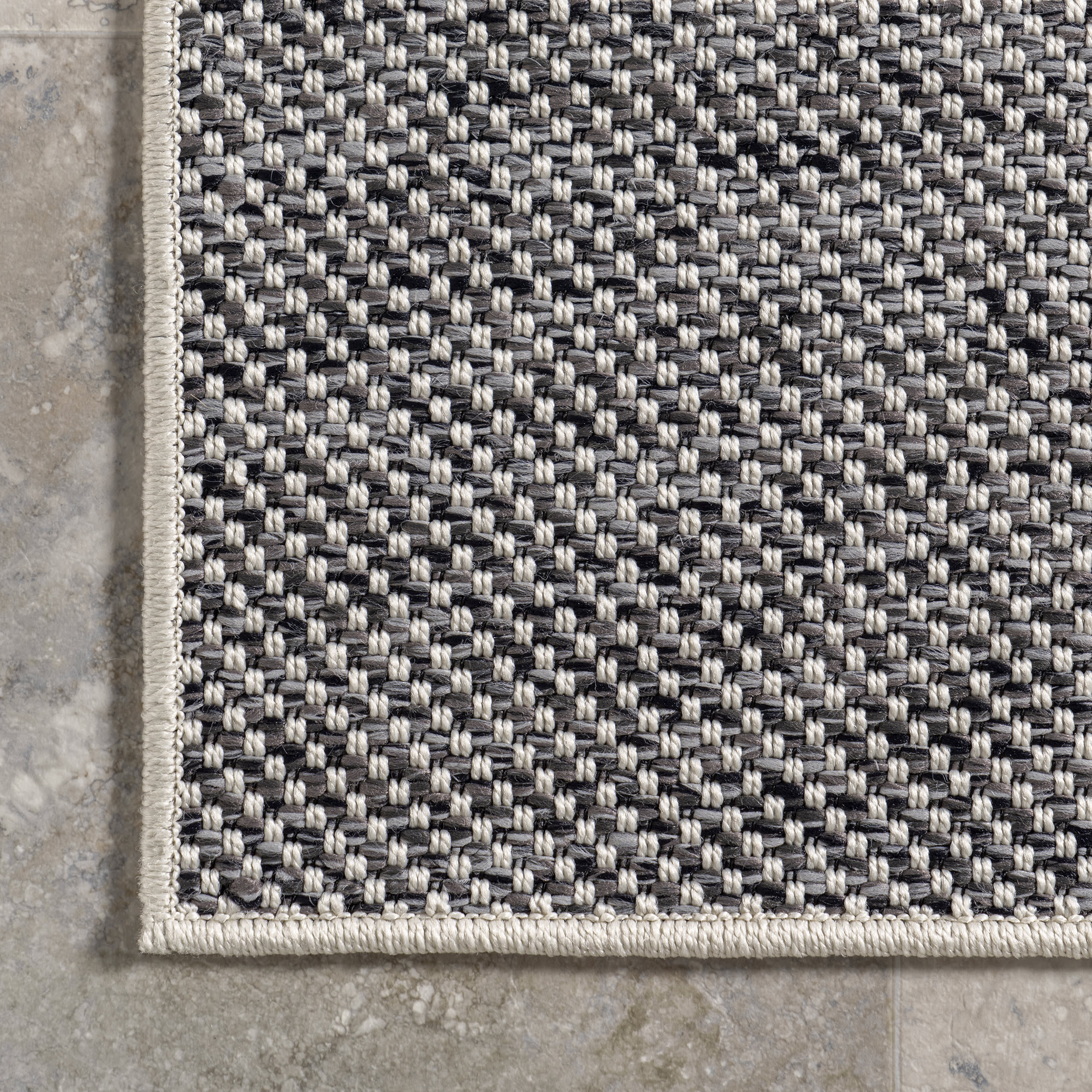 Mavis Mid-Century Modern Indoor/Outdoor Rug | Grey - Image 3