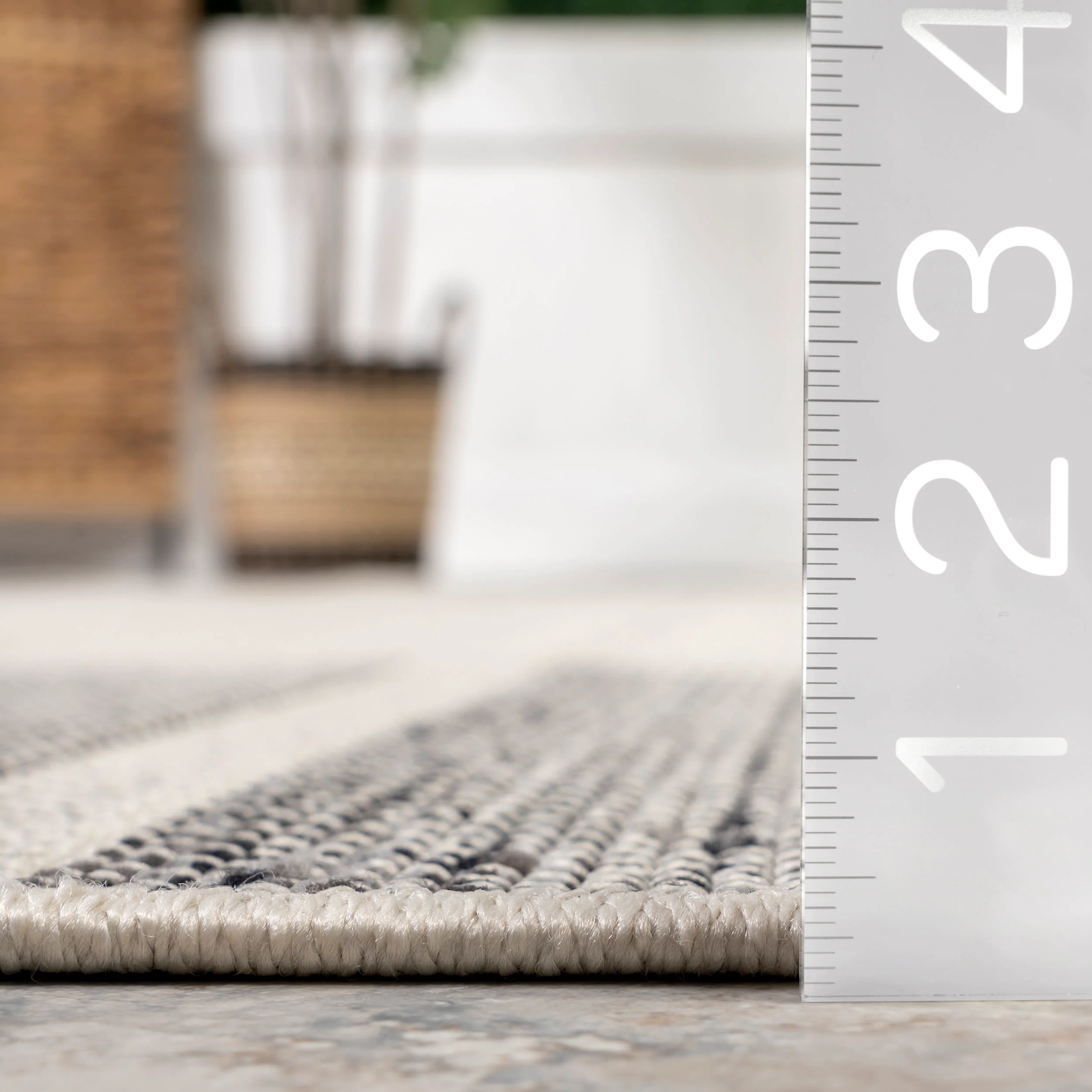 Mavis Mid-Century Modern Indoor/Outdoor Rug | Grey - Image 5