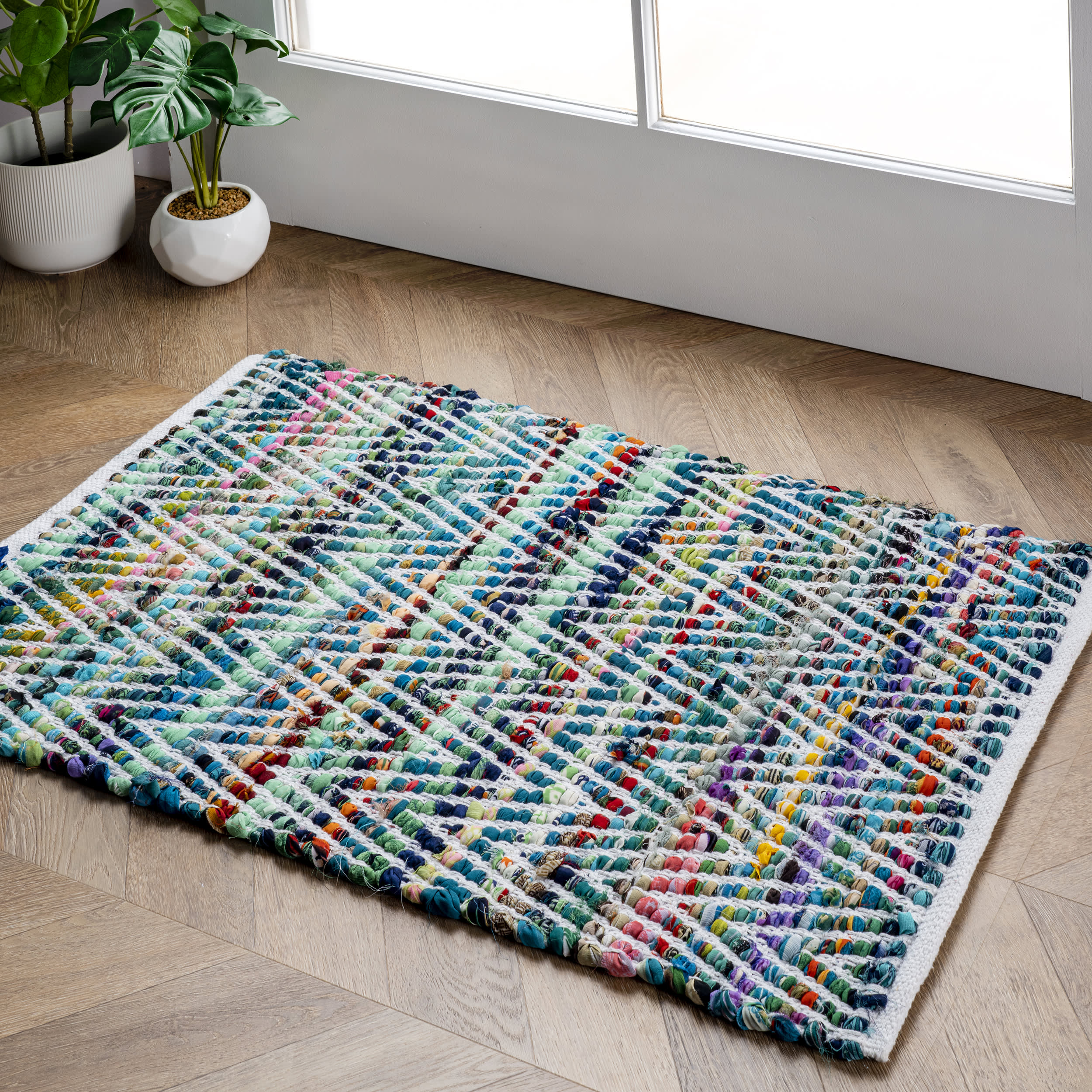 Maxine Chromatic Chevron Rug | Green - Image 6