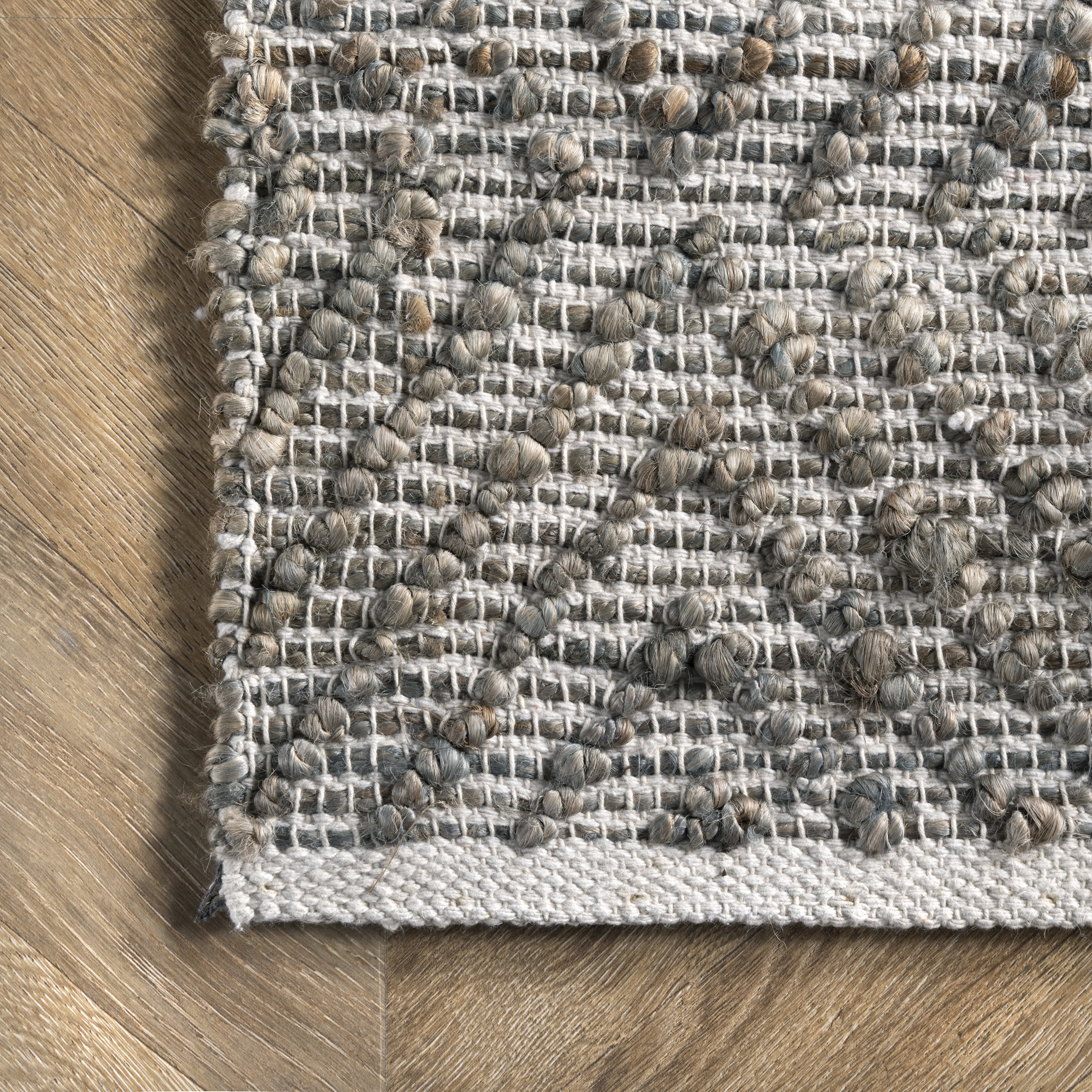 May Diamond Lattice Rug | Dark Grey - Image 3