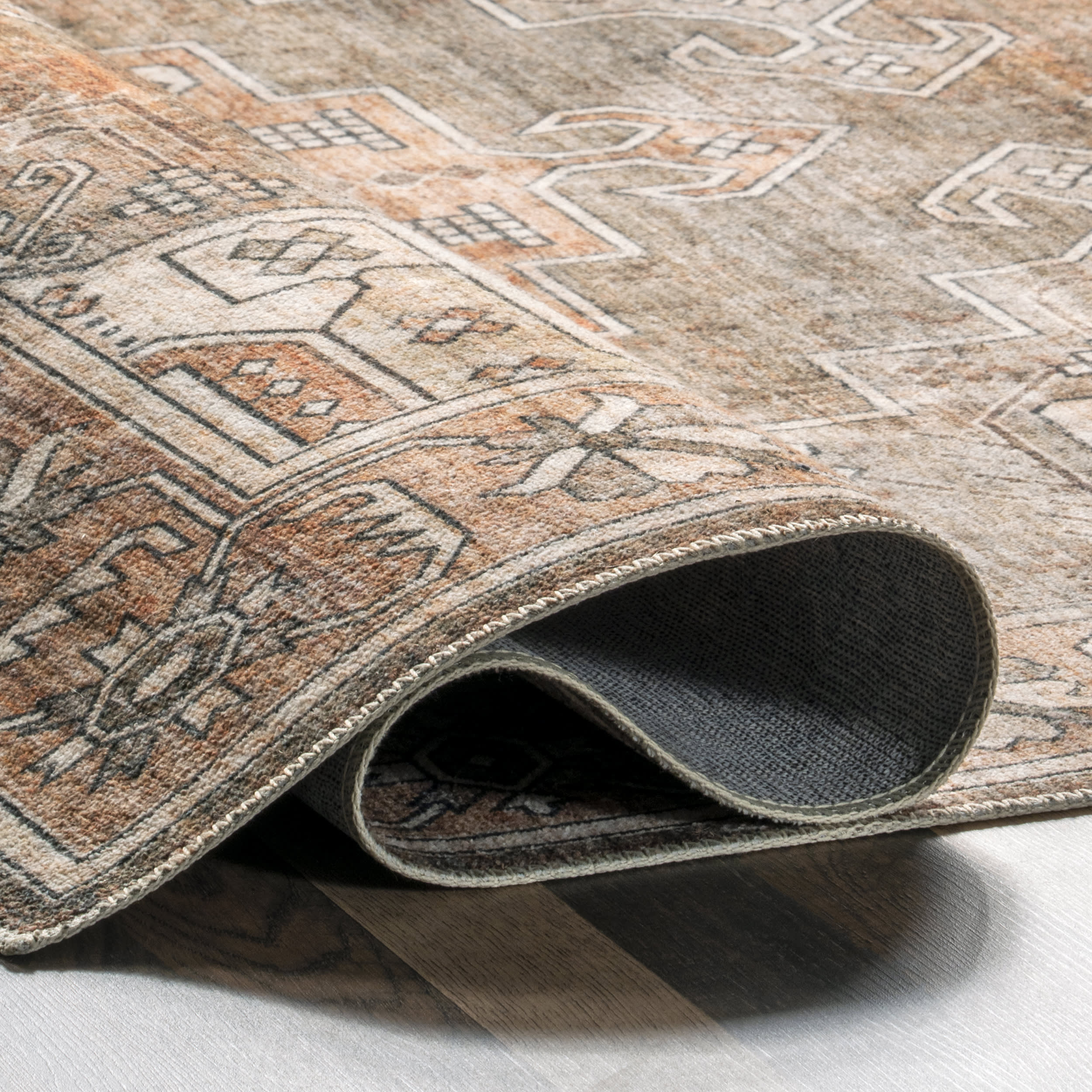 Maye Persian Washable Rug | Brown - Image 8