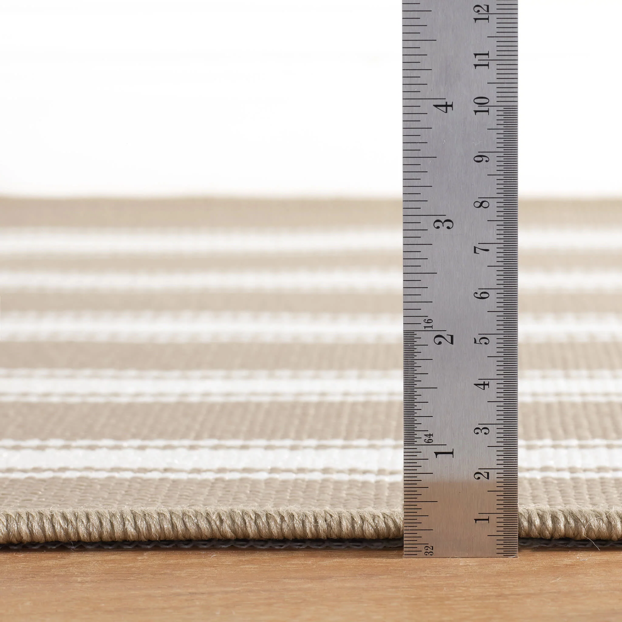 Maysville Stripe Woven Indoor/Outdoor Custom Rug | Khaki - Image 4