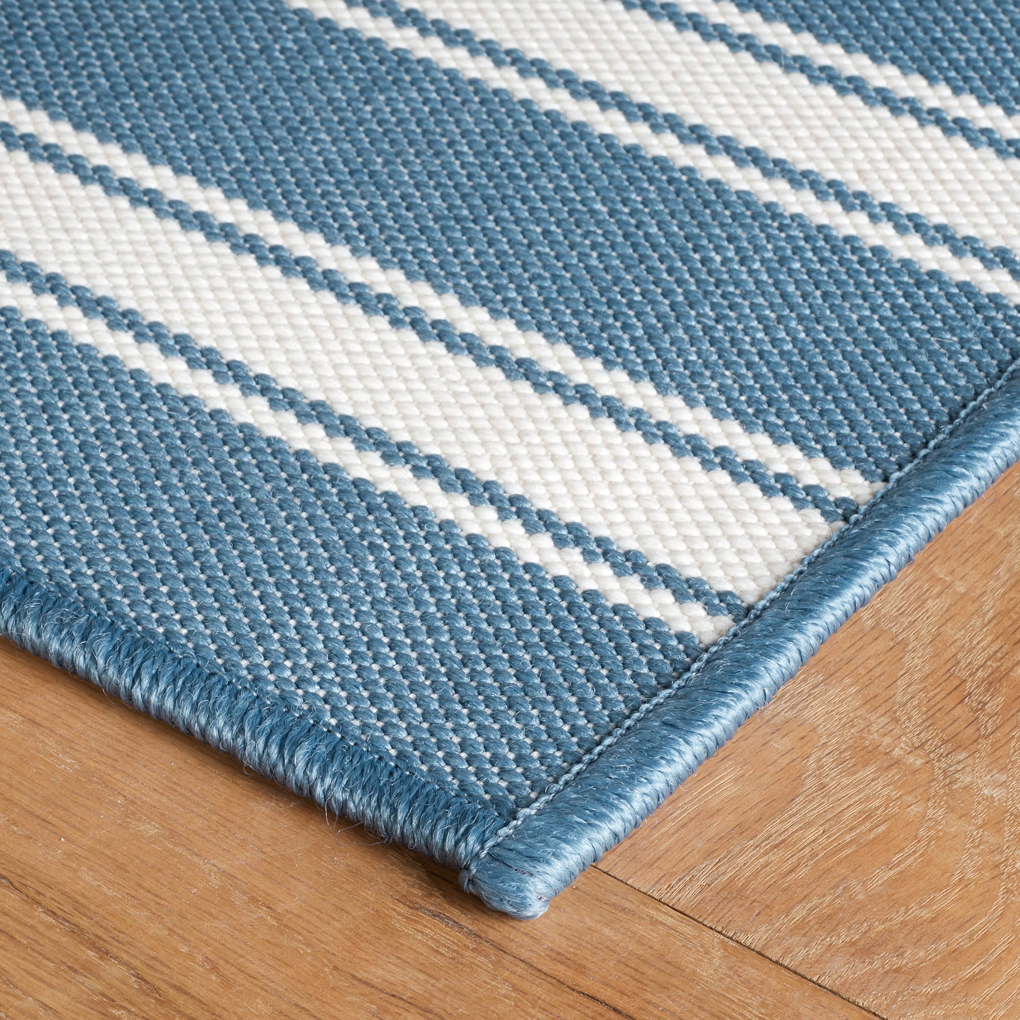 Maysville Stripe Woven Indoor/Outdoor Custom Rug | Slate - Image 5