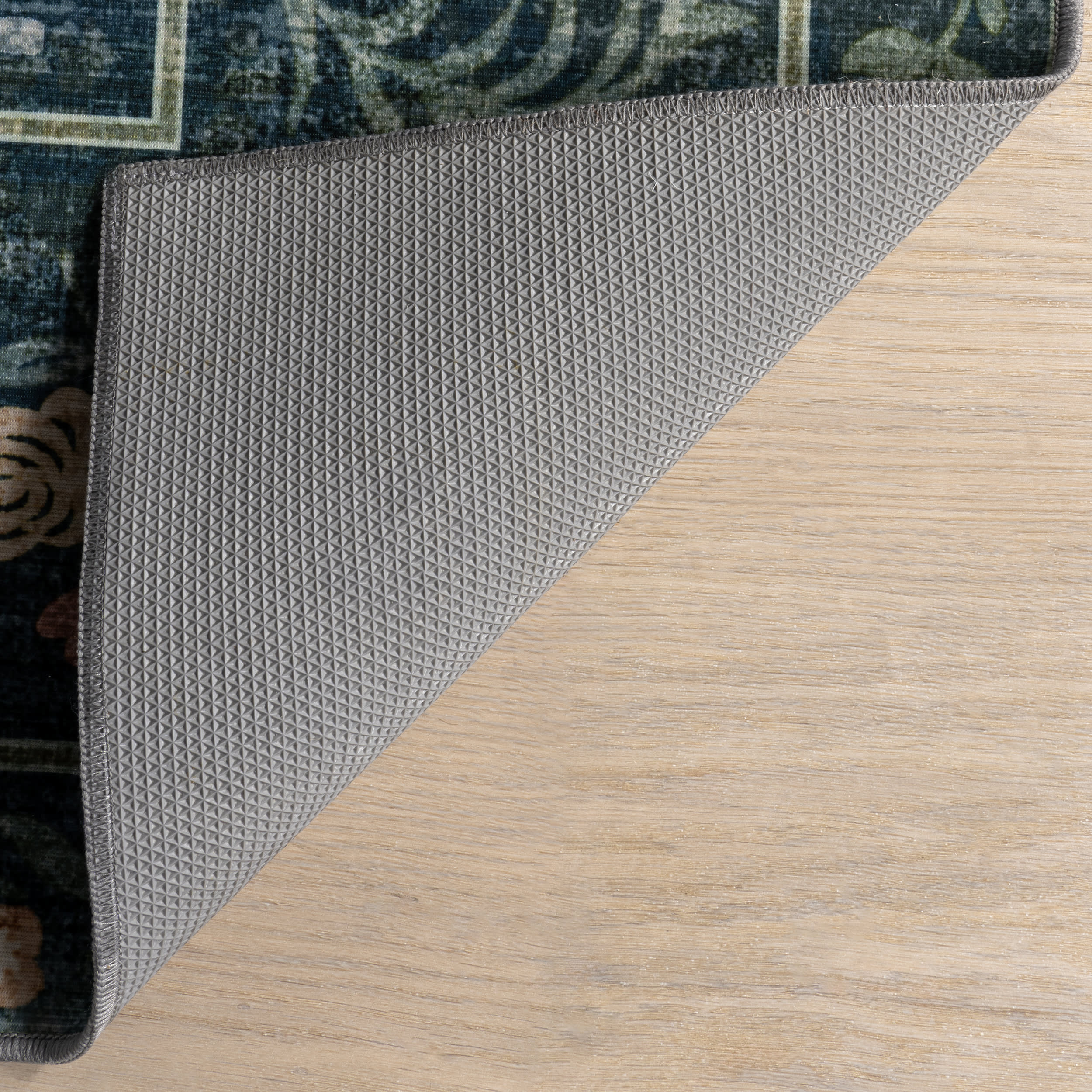 Meadow Floral Washable Rug | Teal - Image 7