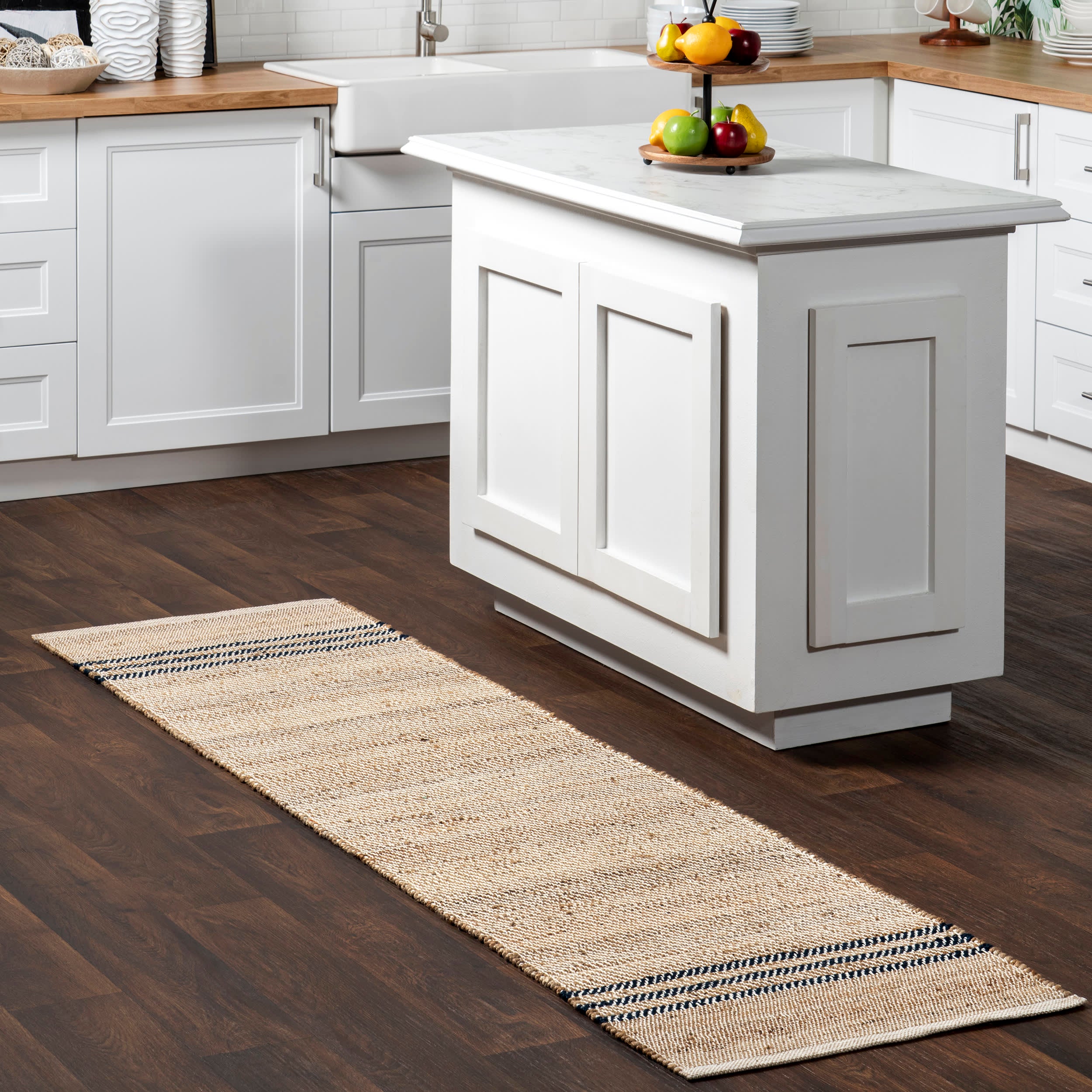 Meadow Striped Jute Flatweave Rug | Natural - Image 2