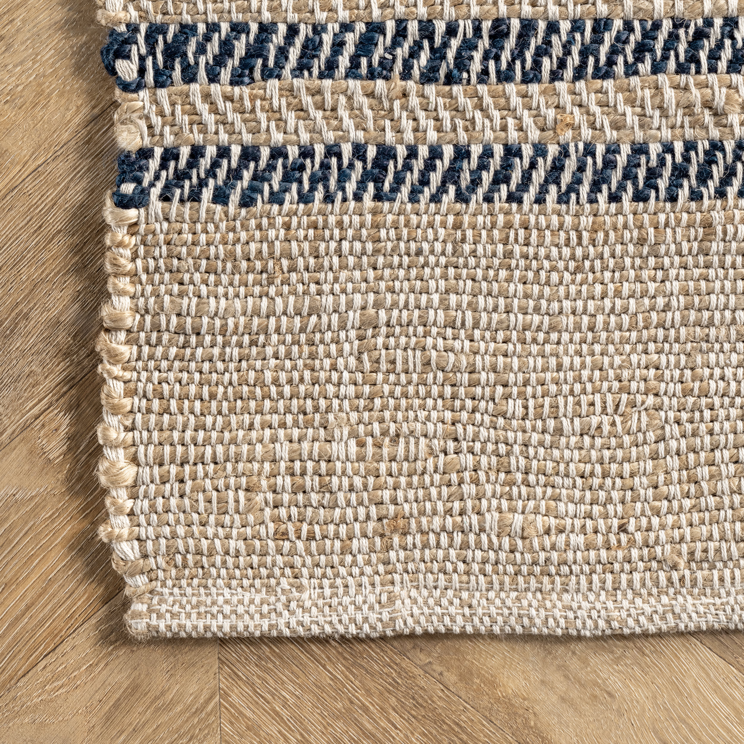 Meadow Striped Jute Flatweave Rug | Natural - Image 3