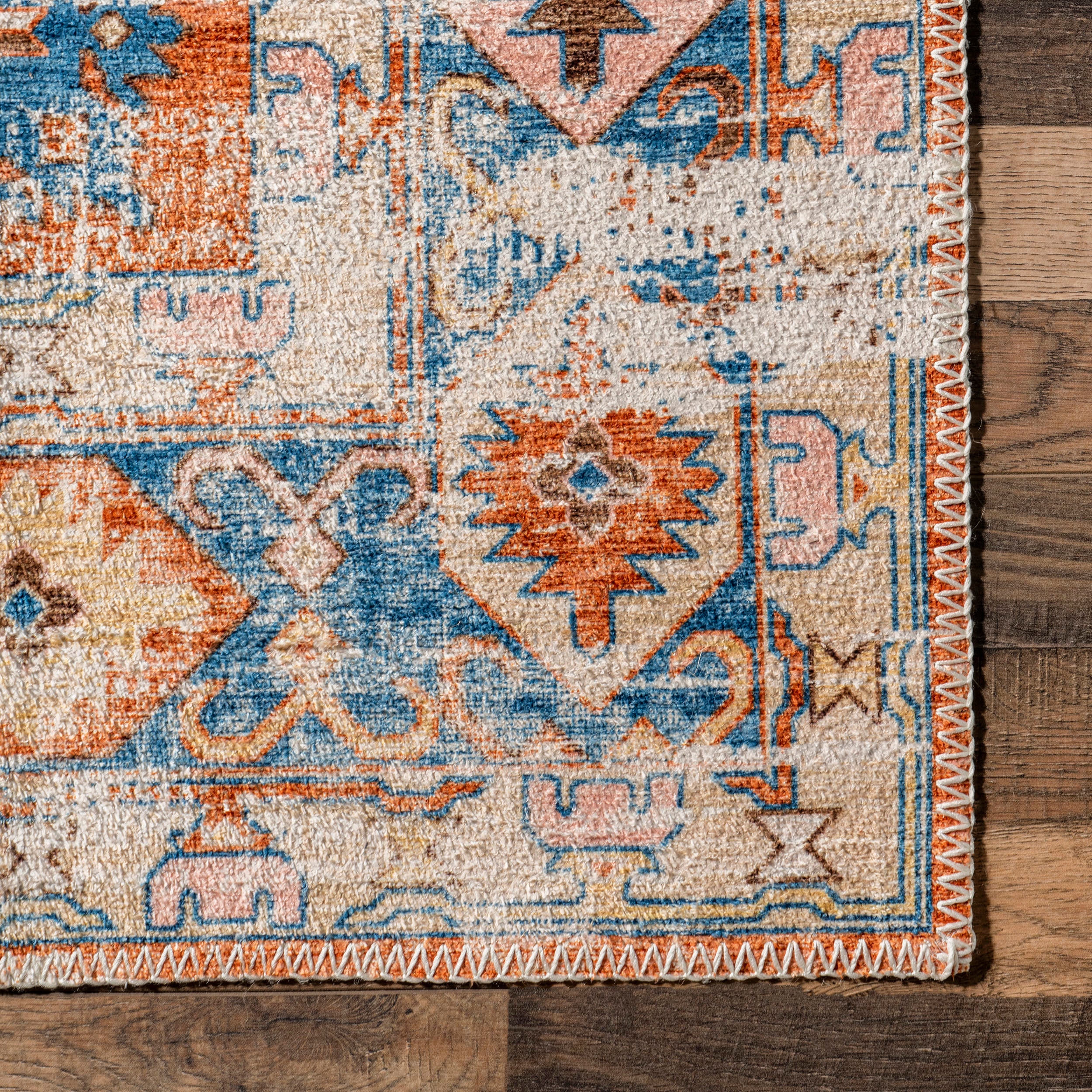 Meaghan Fading Persian Washable Rug | Rust - Image 3