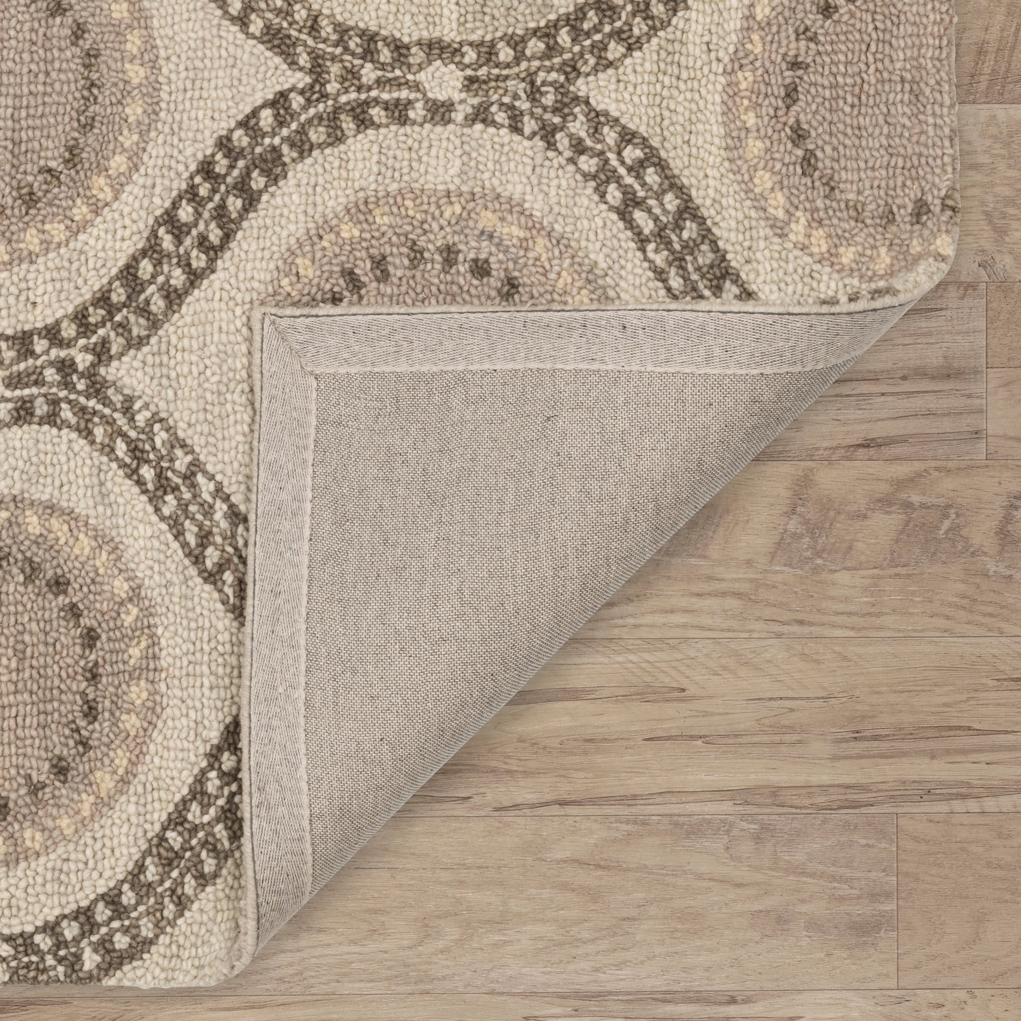 Medallion Hand Tufted Wool Rug | Grey - Image 5