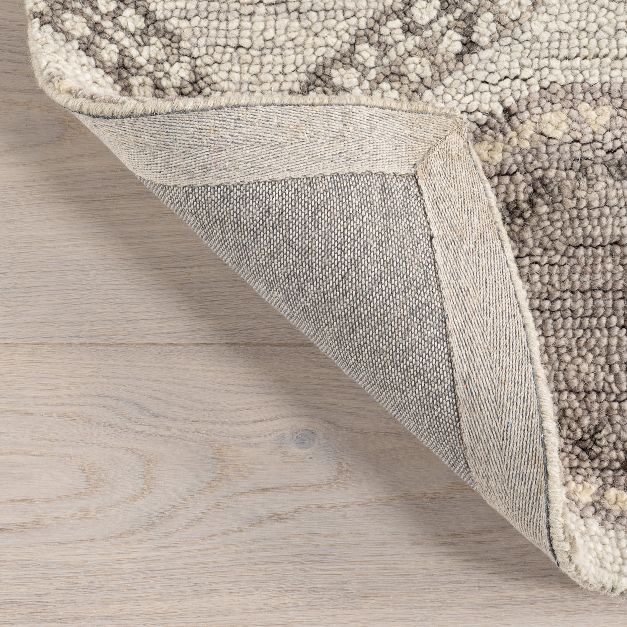 Medallion Hand Tufted Wool Rug | Grey - Image 6