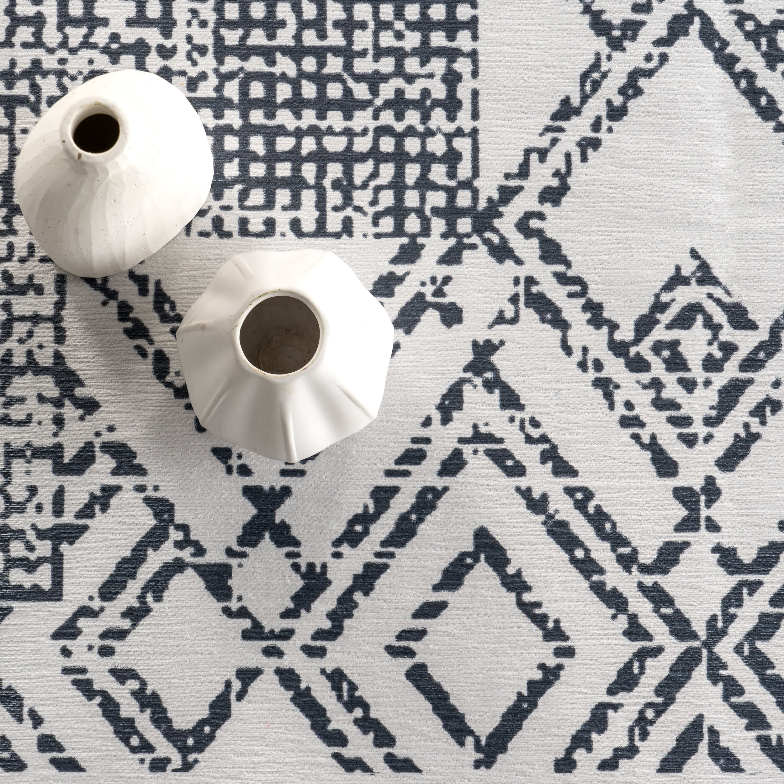 Medallion Spill Proof Washable Rug | Light Grey - Image 8