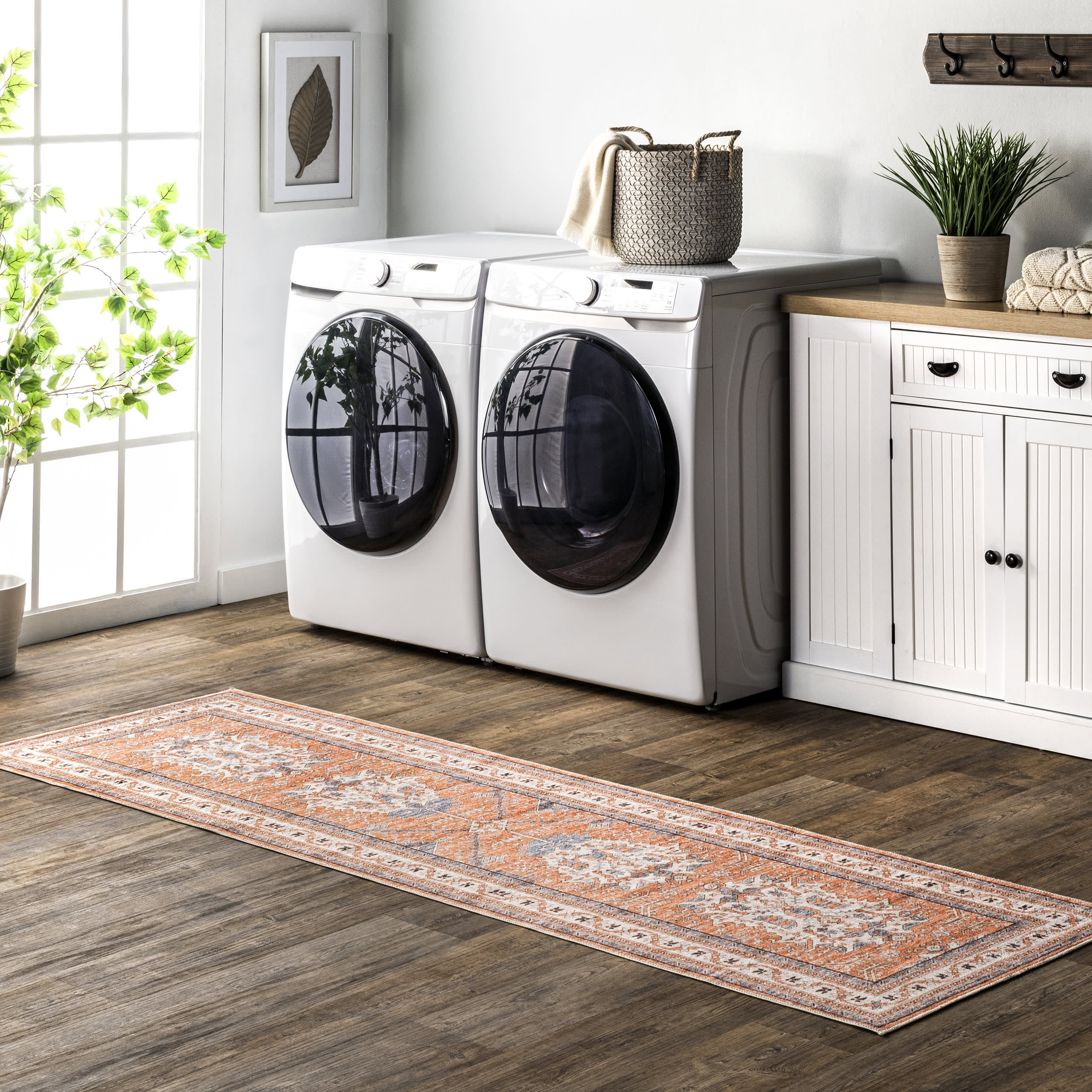 Medallion Washable Rug | Rust - Image 2