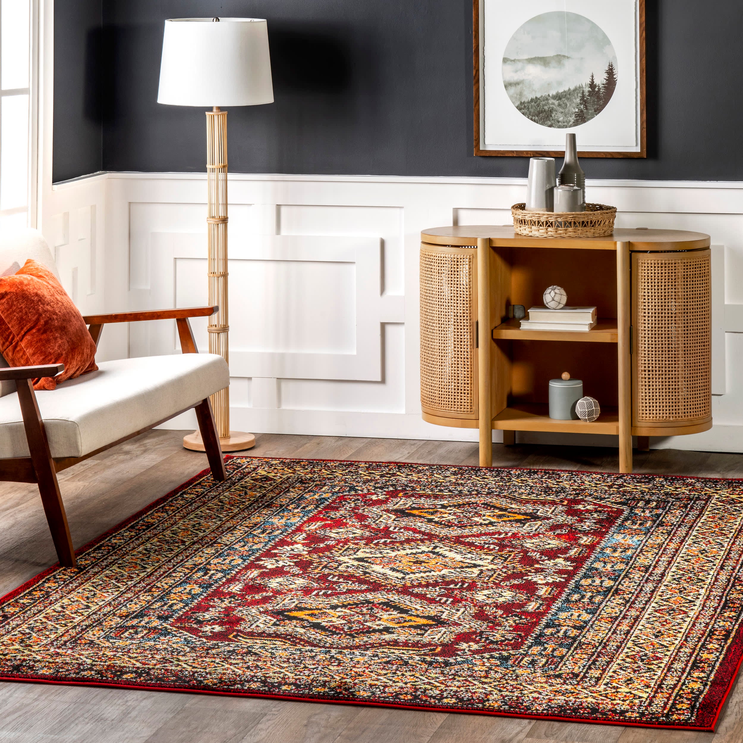Medieval Herald Indoor/Outdoor Rug | Dark Red - Image 4