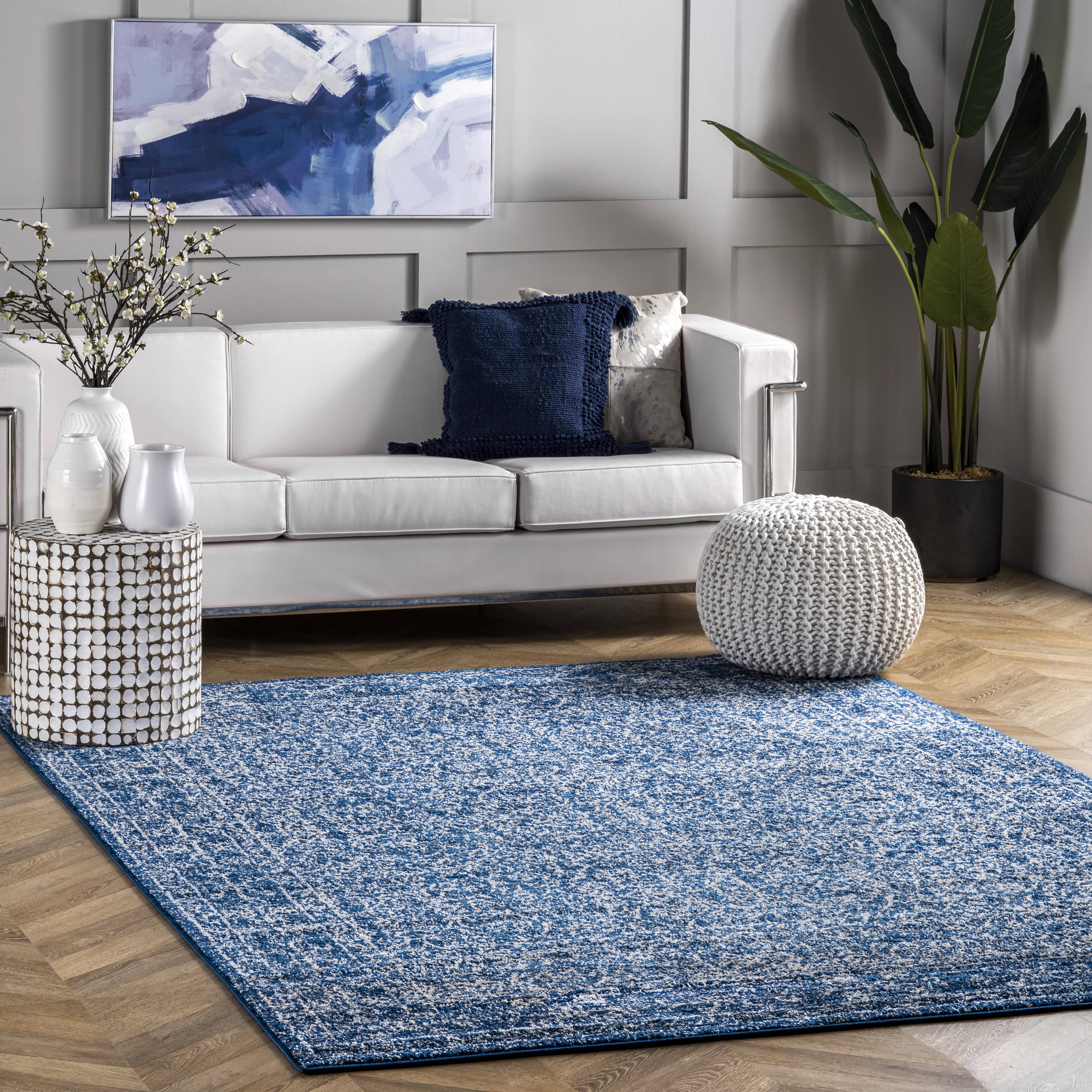 Medieval Tracery Rug | Dark Blue - Image 2