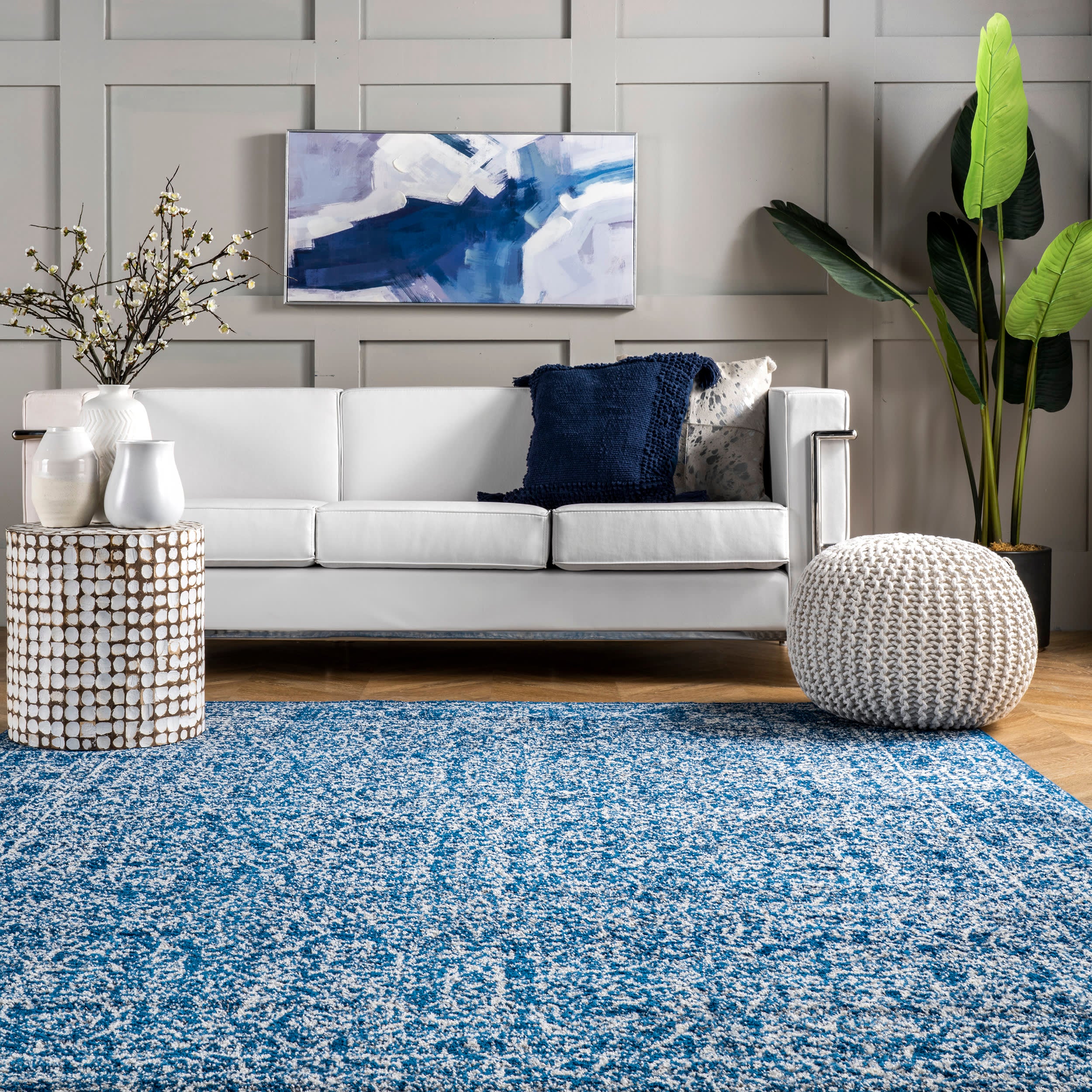 Medieval Tracery Rug | Dark Blue - Image 4