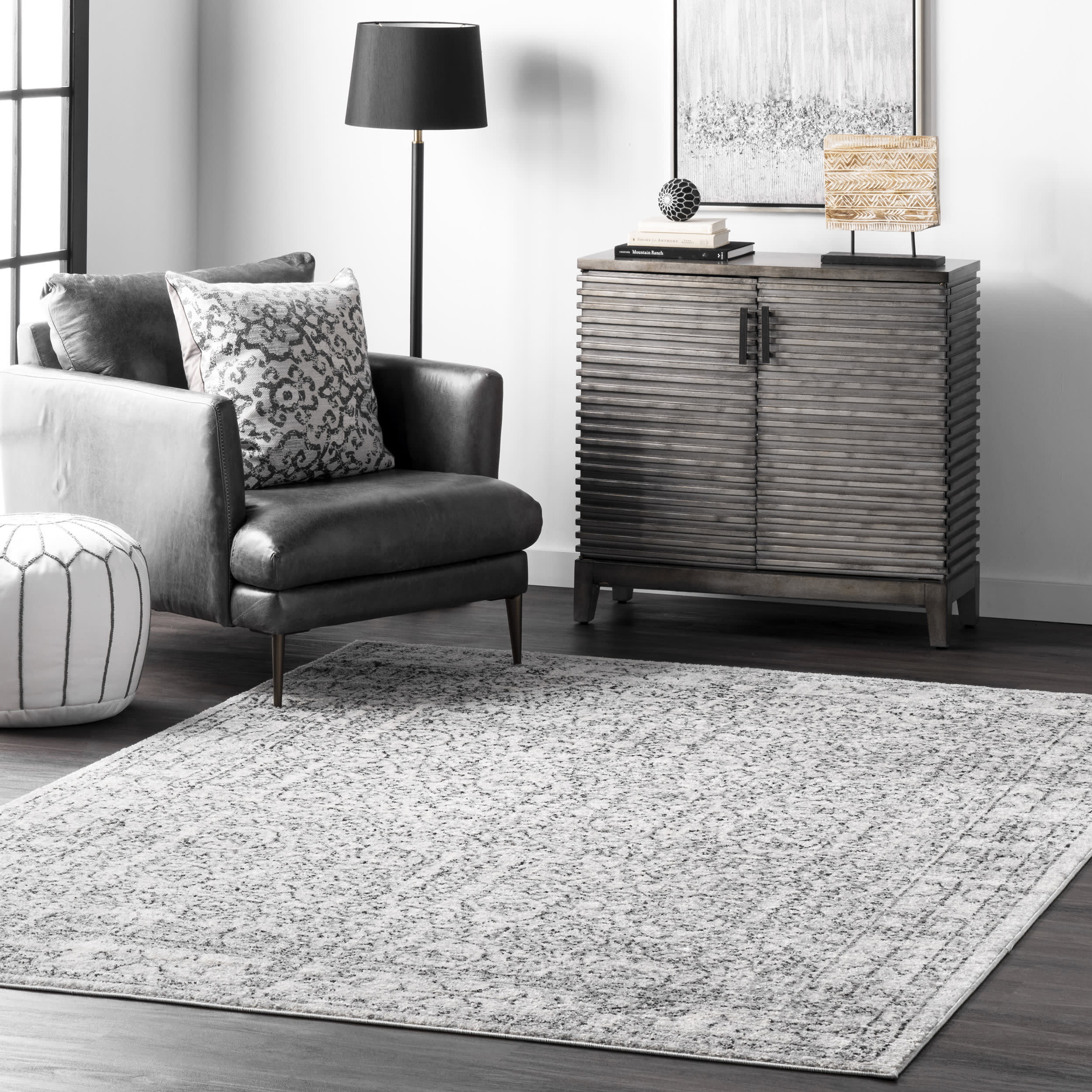 Medieval Tracery Rug | Grey - Image 2