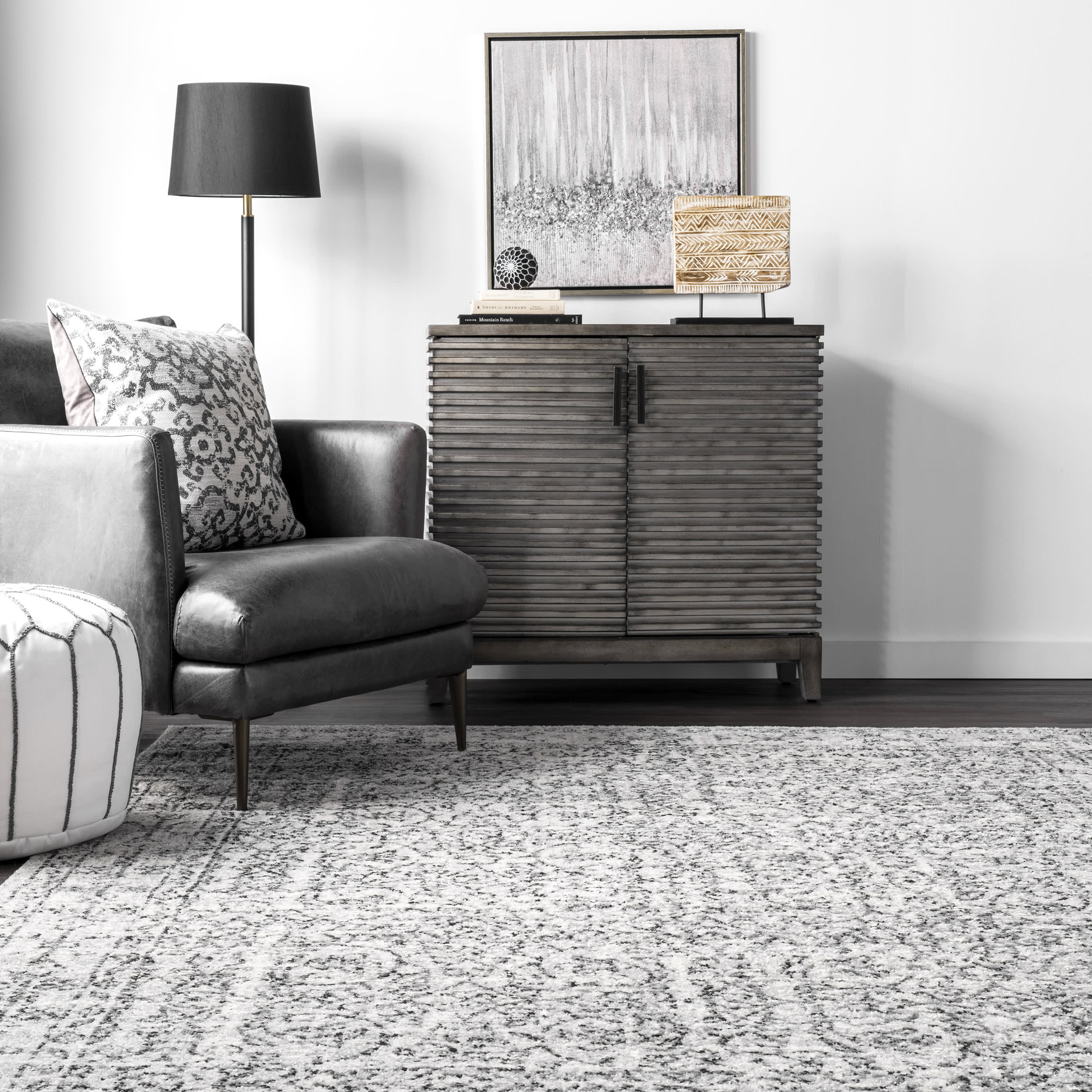 Medieval Tracery Rug | Grey - Image 4