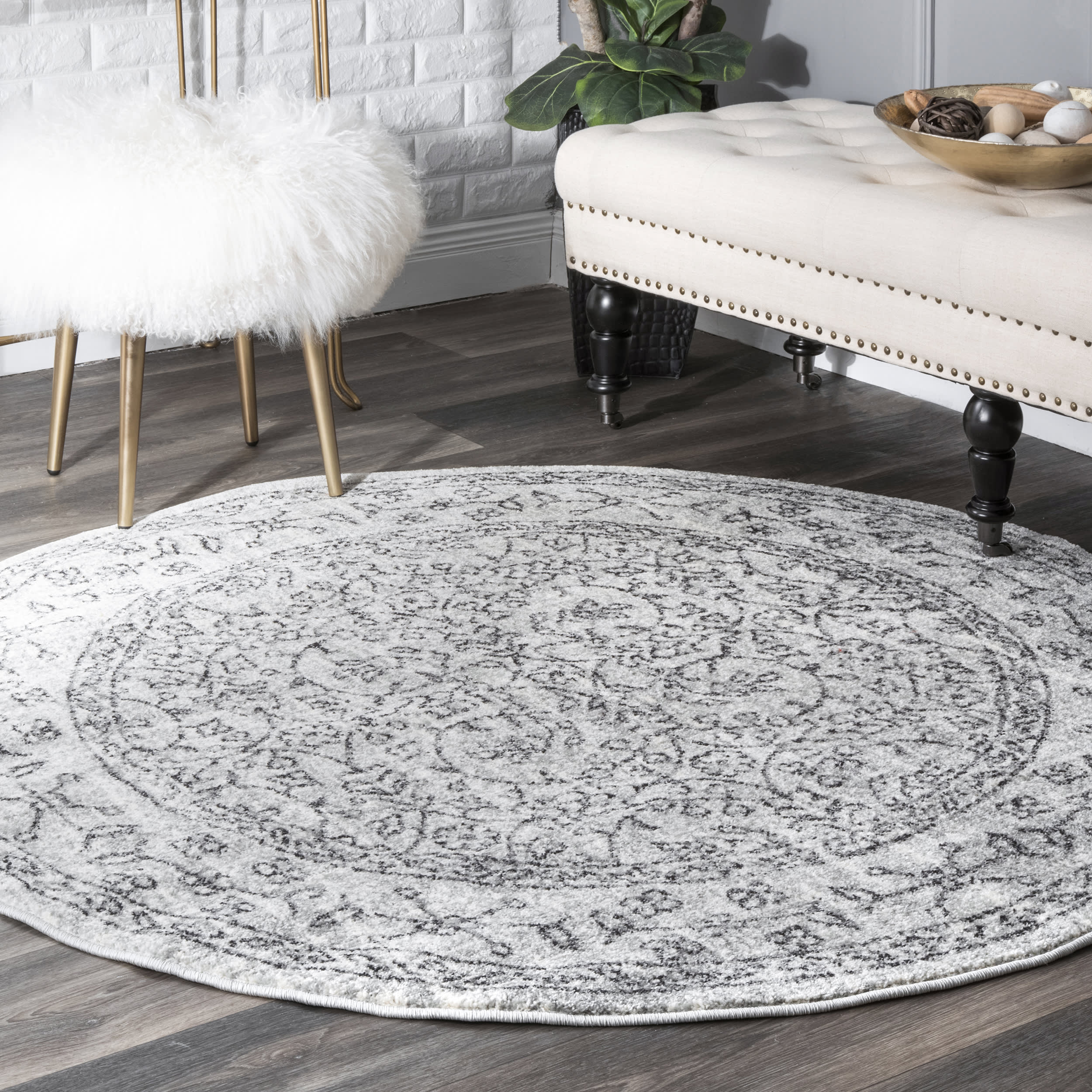 Medieval Tracery Rug | Grey - Image 2