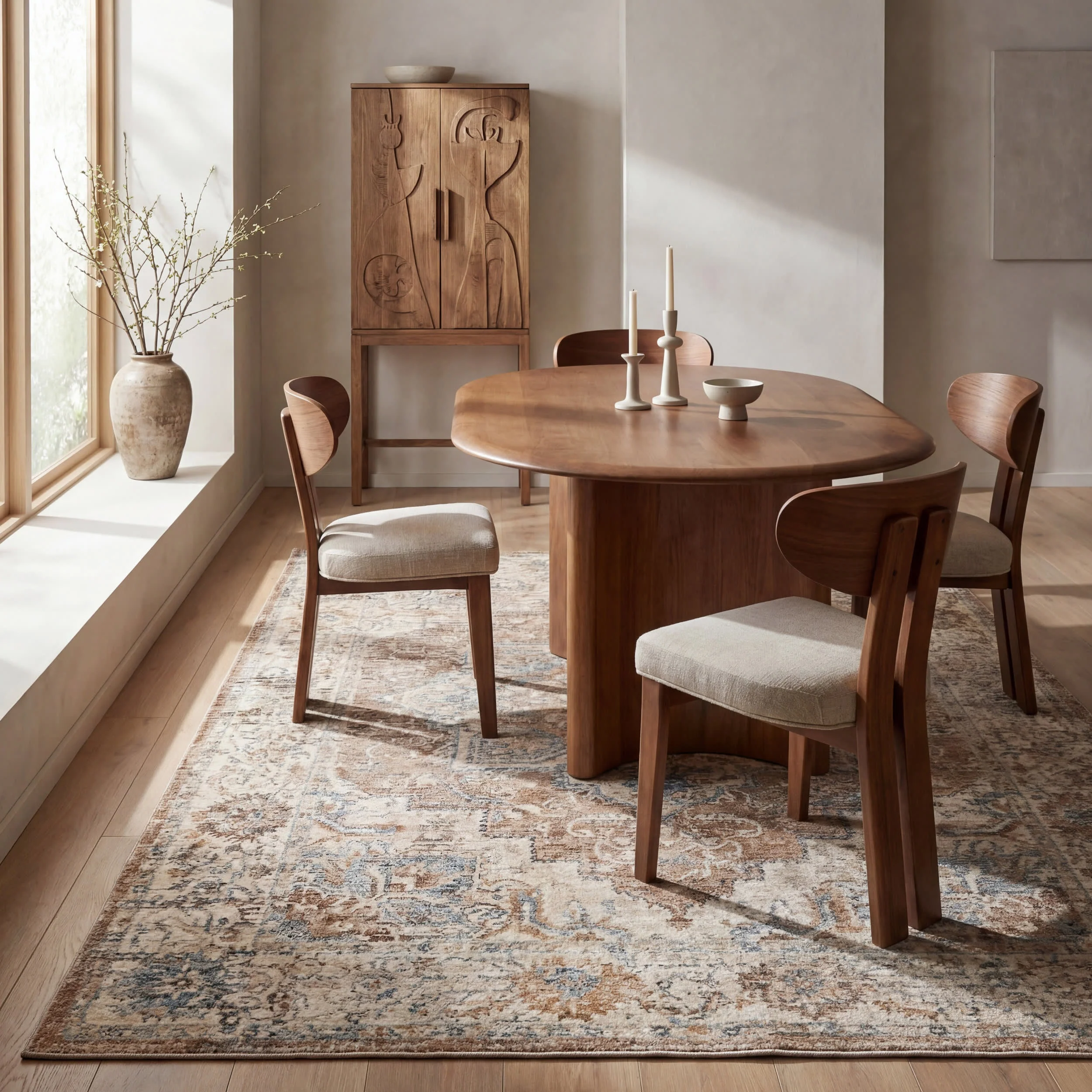 Meilin Traditional Vintage Floral Rug | Brown - Image 7