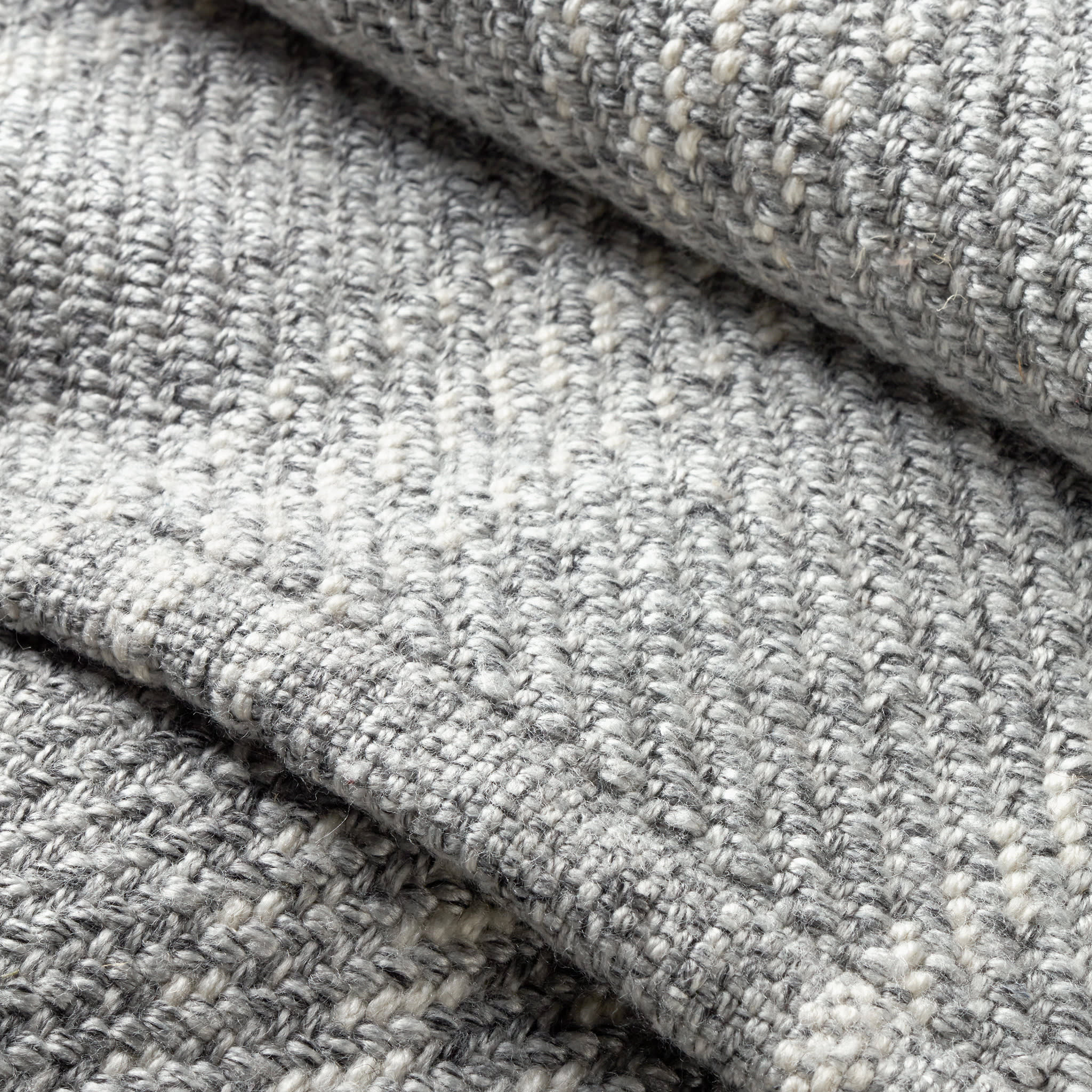 Melange Stripe Handwoven Indoor/Outdoor Rug | Grey/Ivory - Image 4