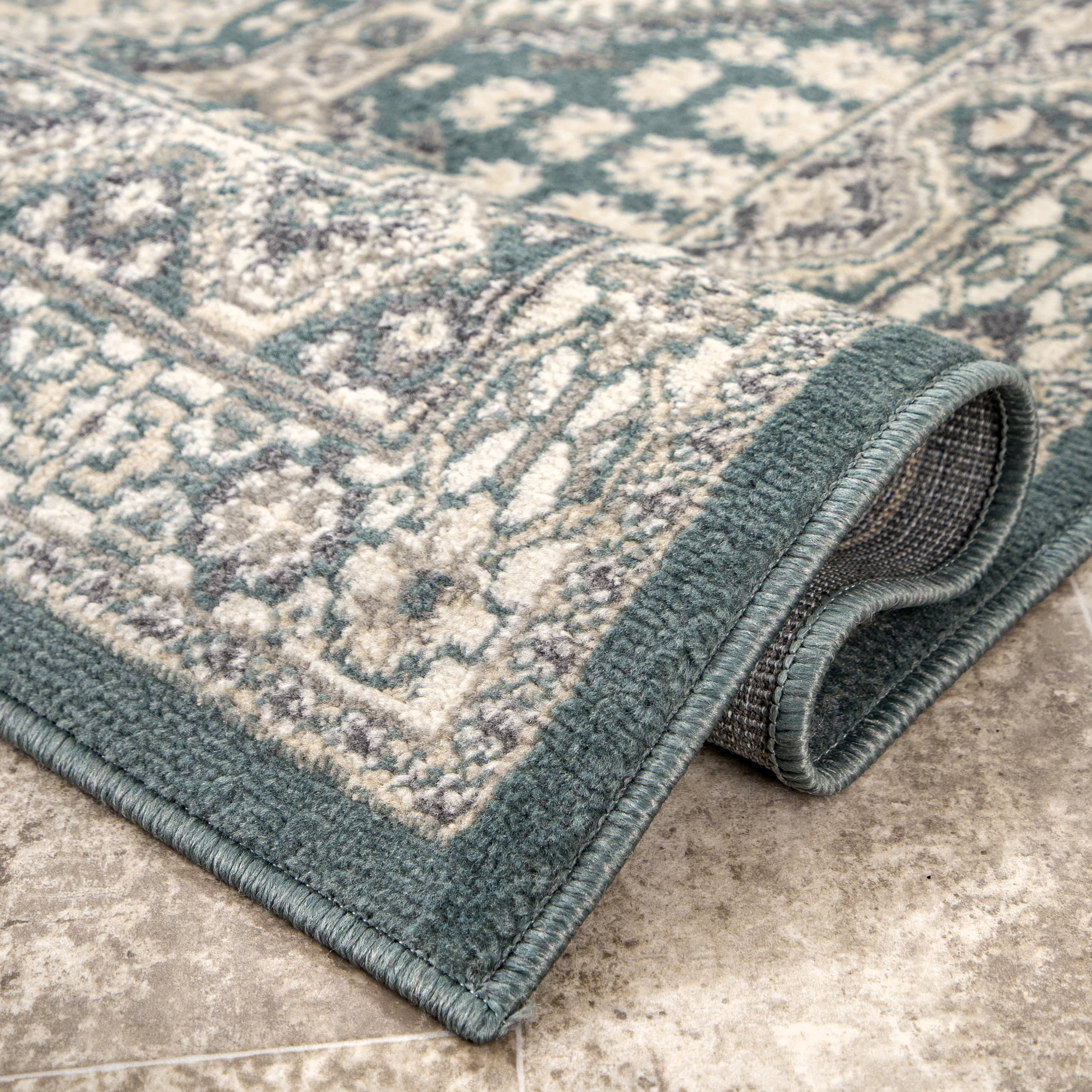 Melange Tiles Rug | Blue - Image 8