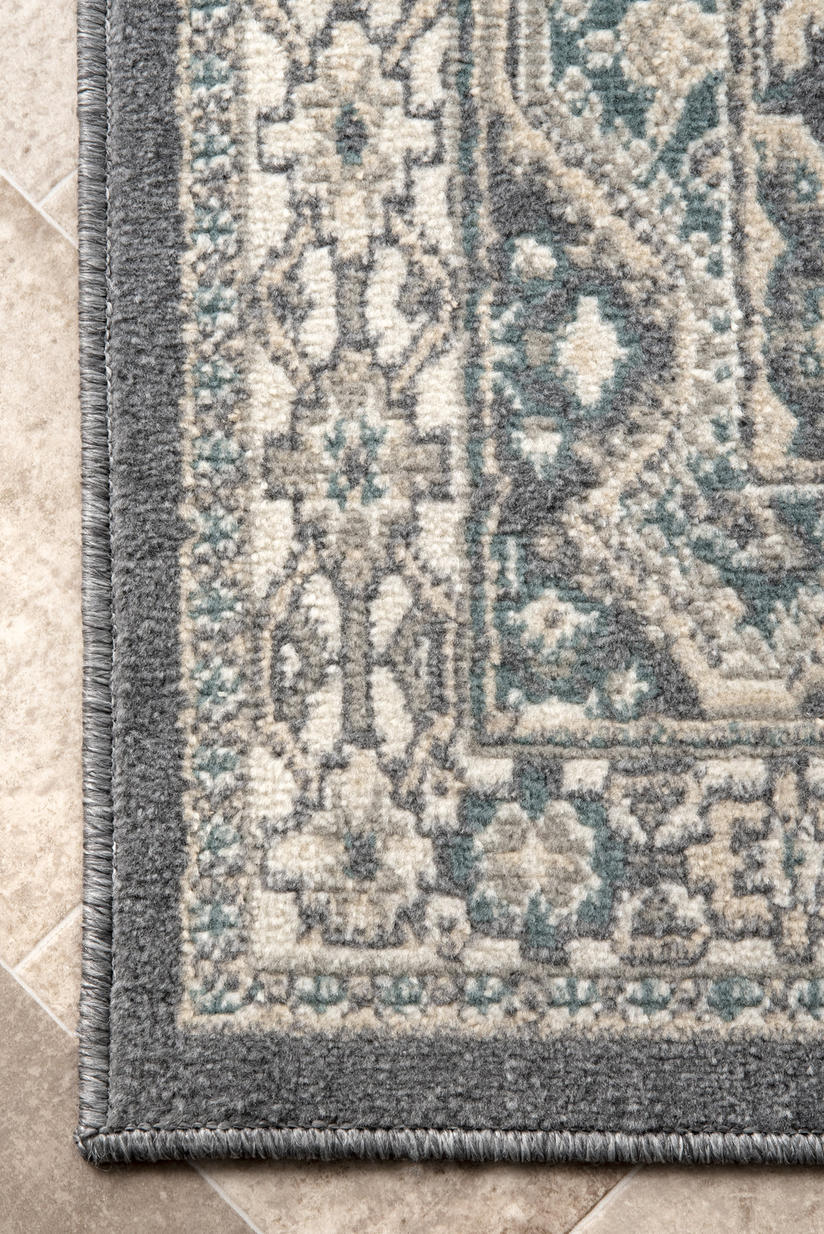 Melange Tiles Rug | Charcoal - Image 3