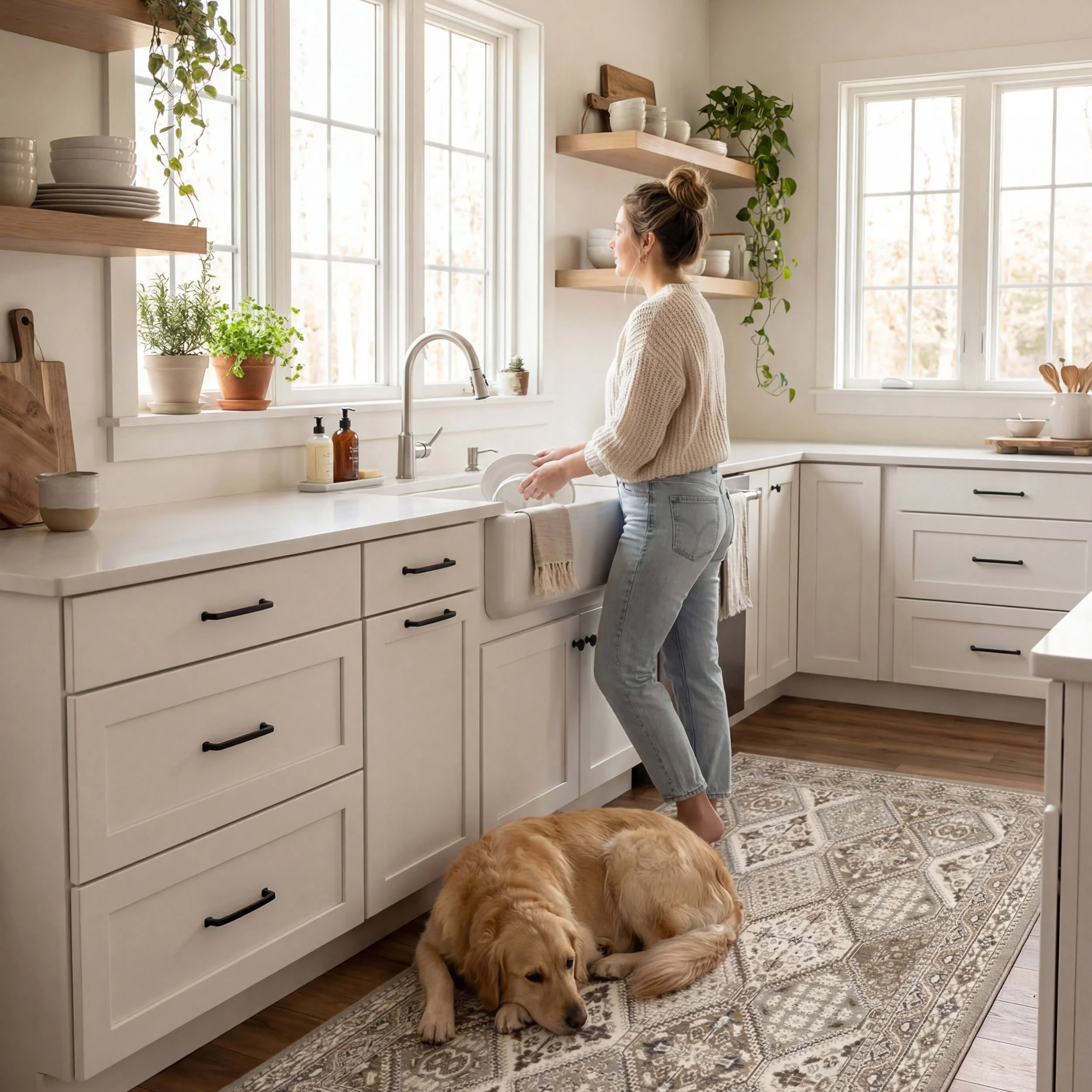 Melange Tiles Rug | Taupe - Image 8