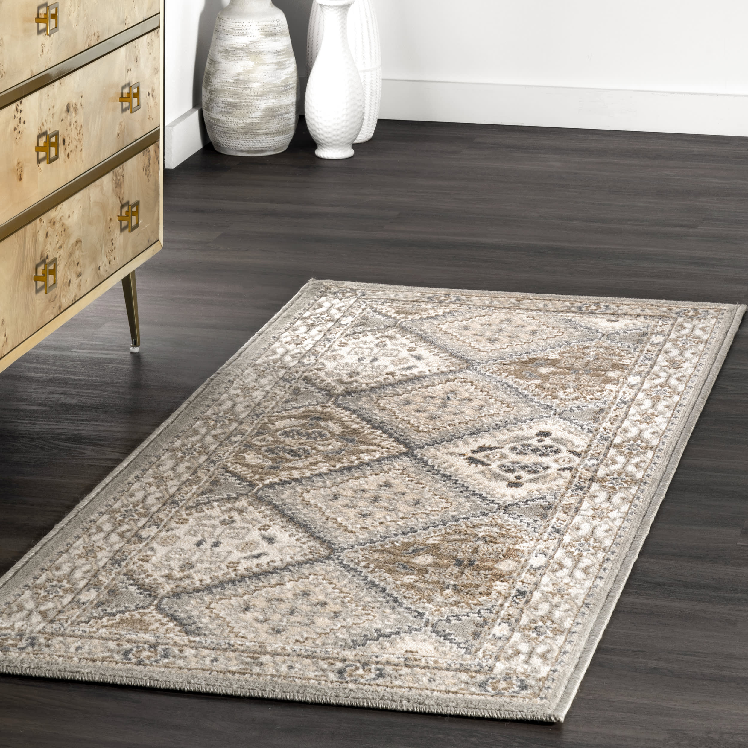 Melange Tiles Rug | Taupe - Image 2