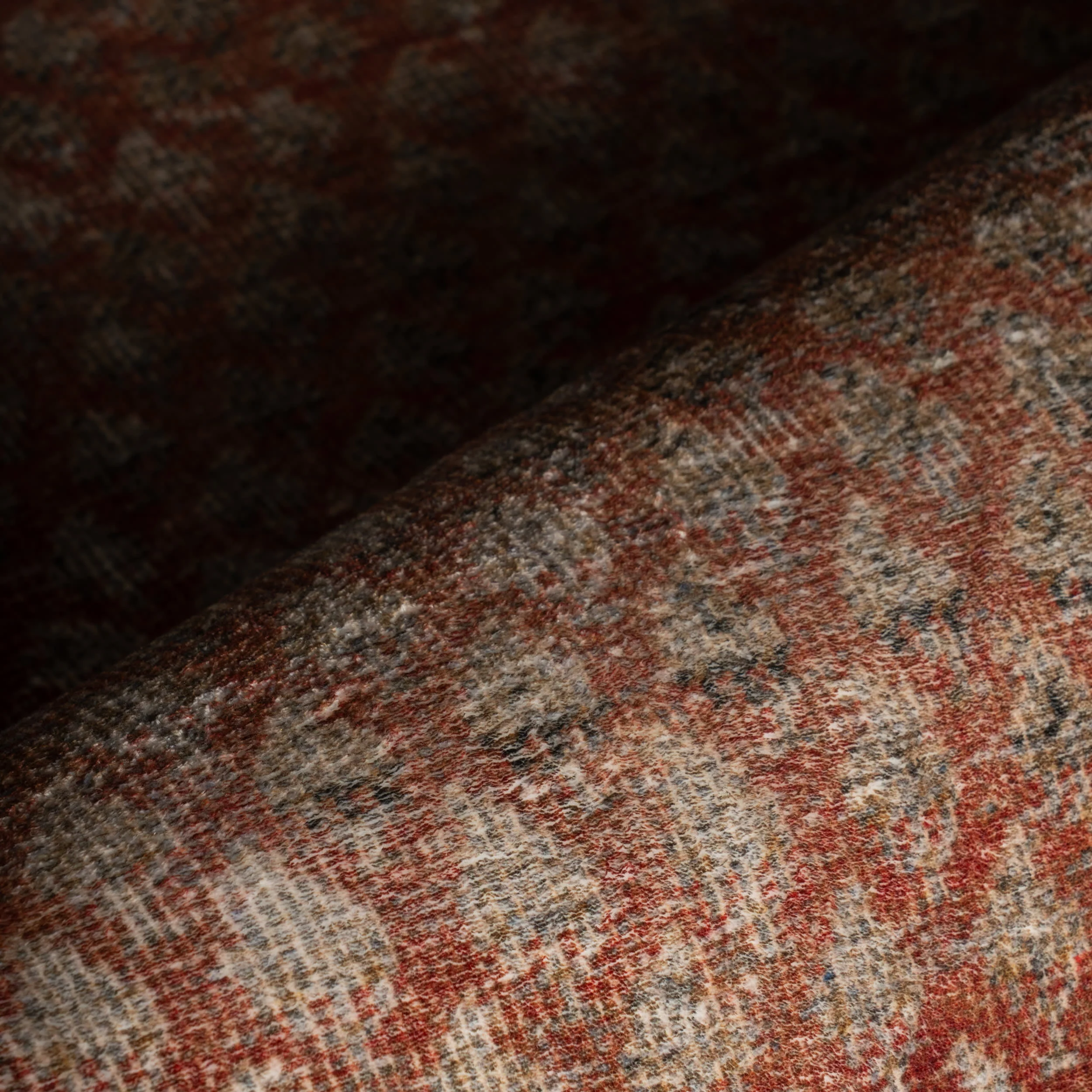 Melin Distresed Washable Rug | Orange - Image 3