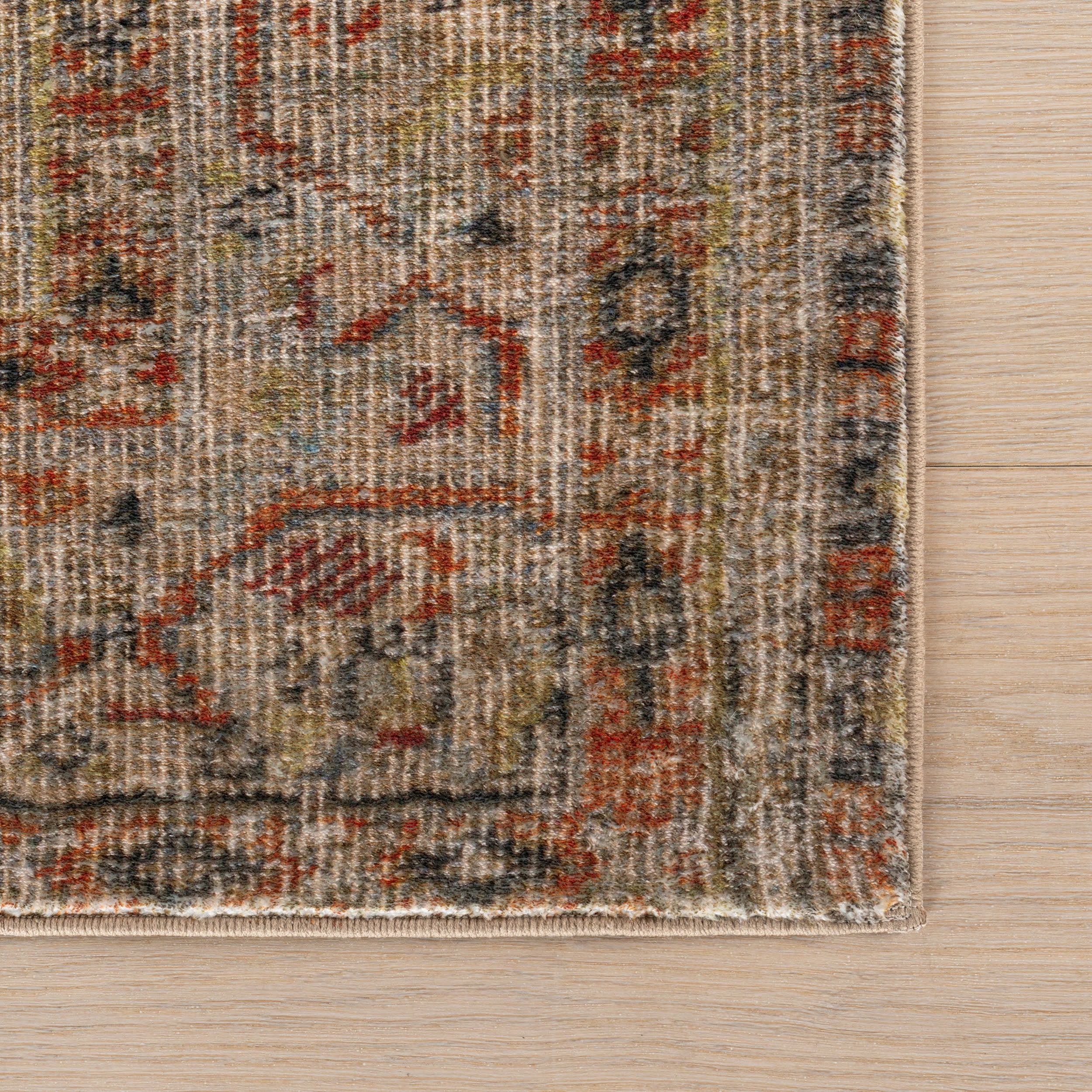 Melin Distresed Washable Rug | Orange - Image 4