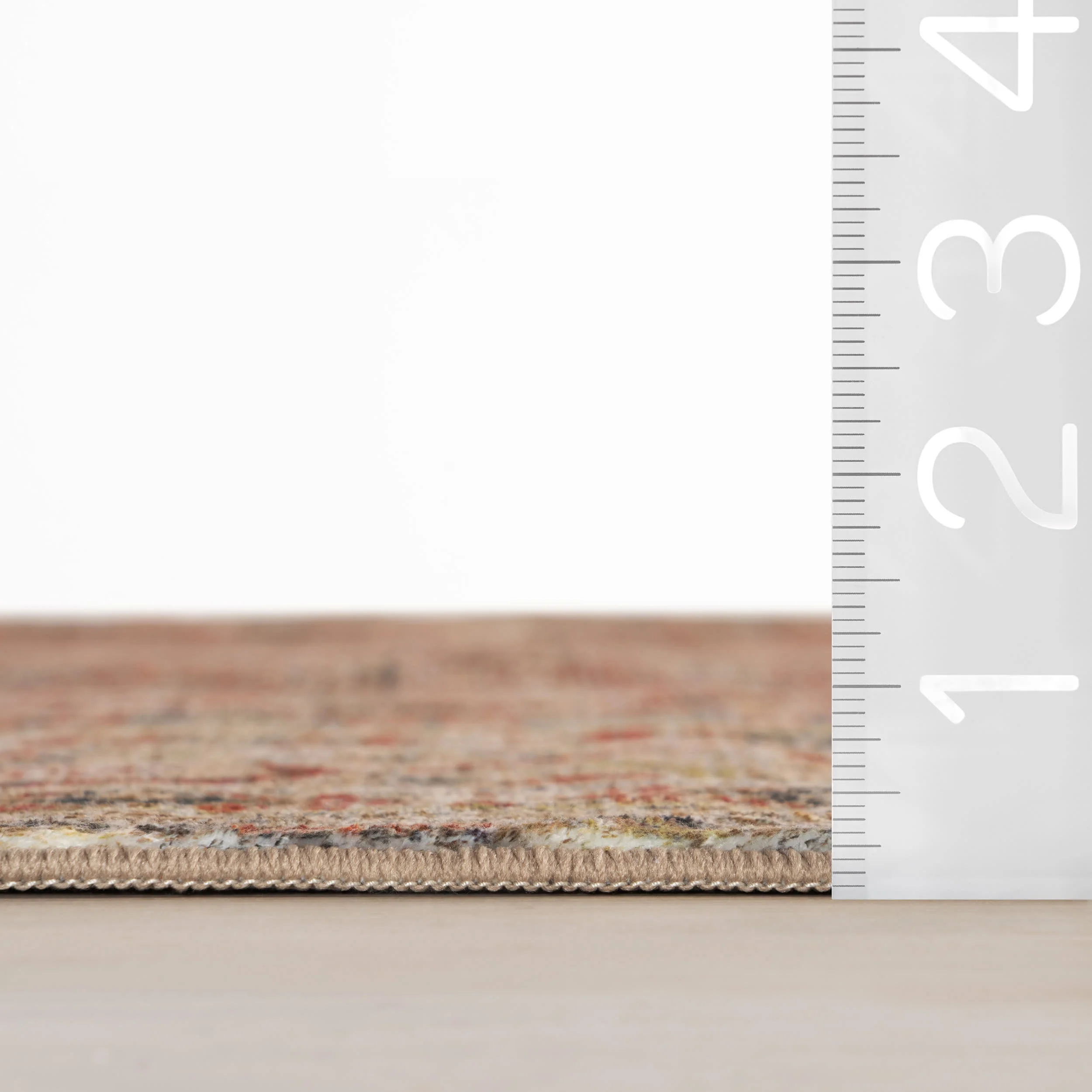 Melin Distresed Washable Rug | Orange - Image 6