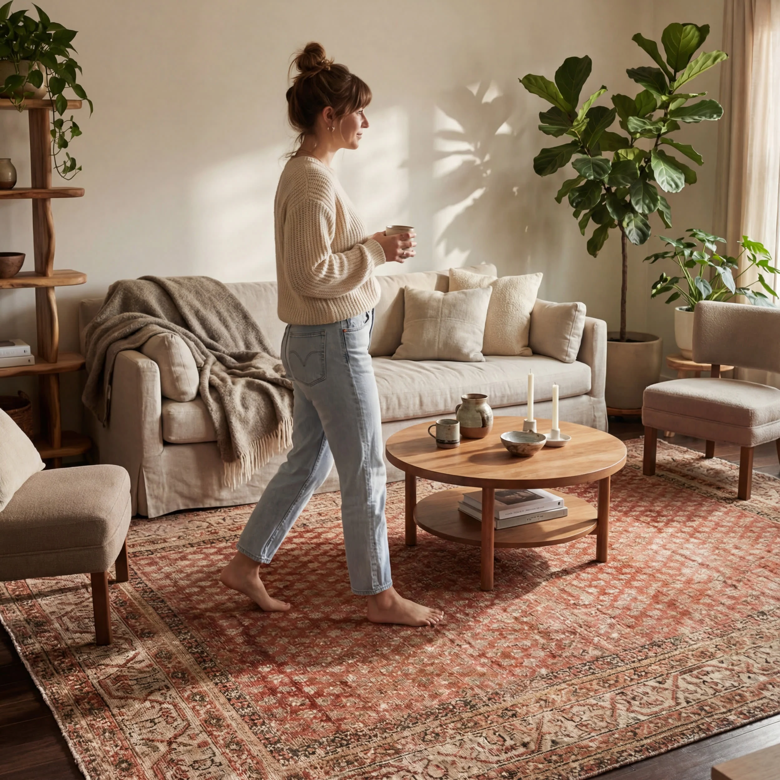 Melin Distresed Washable Rug | Orange - Image 9