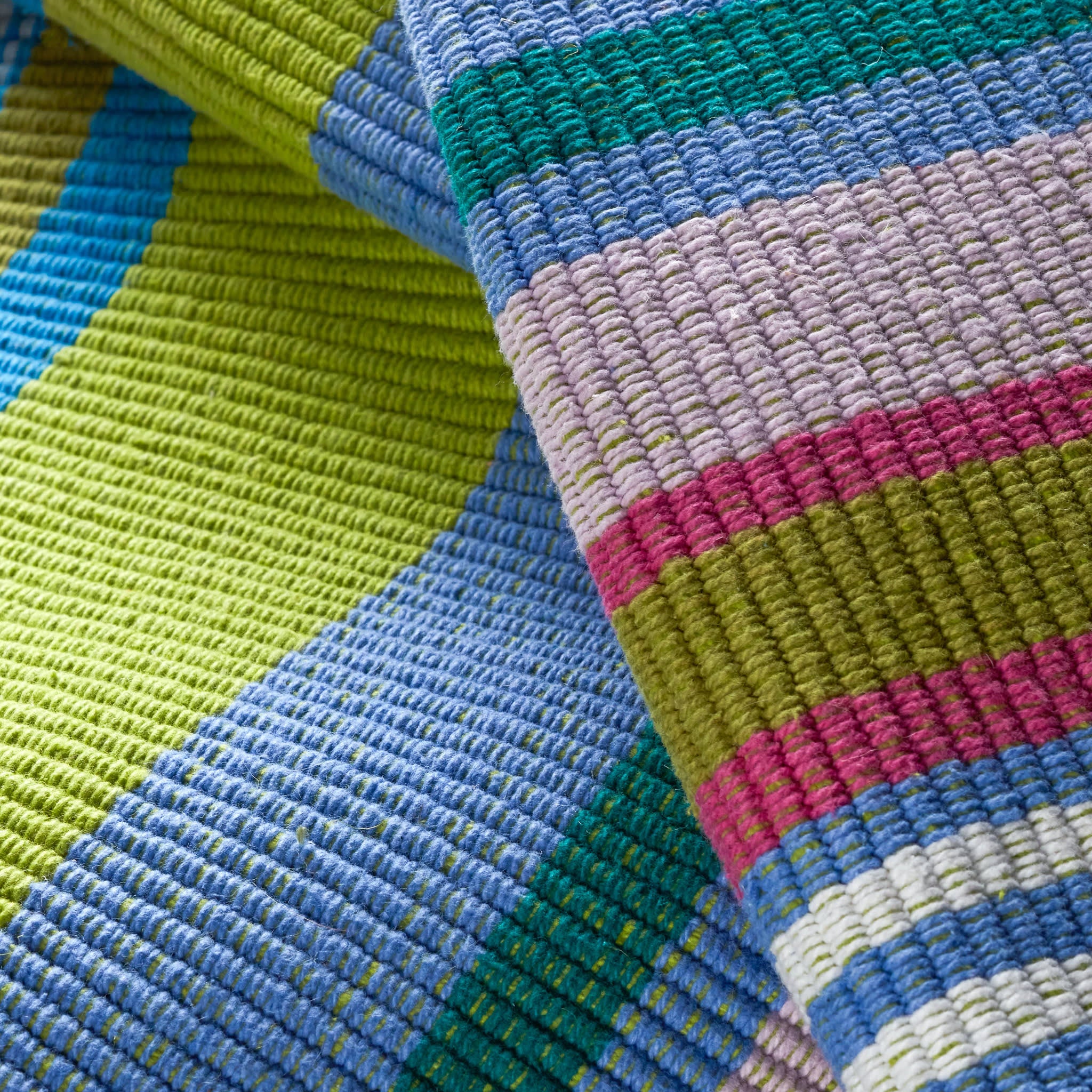 Mellie Stripe Handwoven Cotton Rug | Multi - Image 4