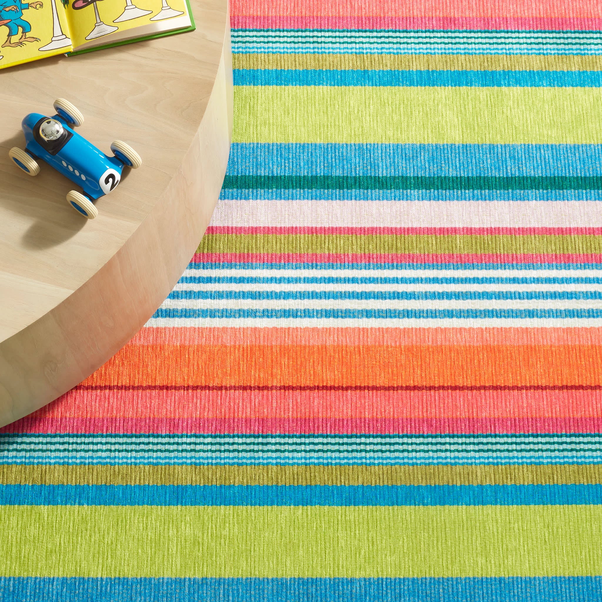 Mellie Stripe Machine Washable Rug | Multi - Image 5