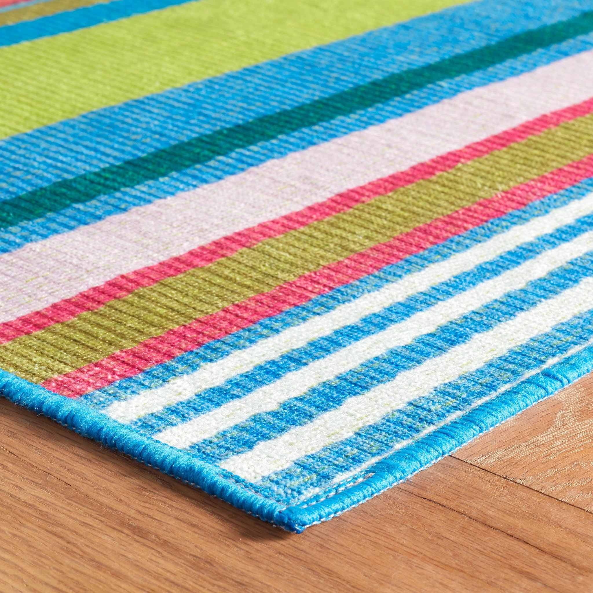 Mellie Stripe Machine Washable Rug | Multi - Image 7