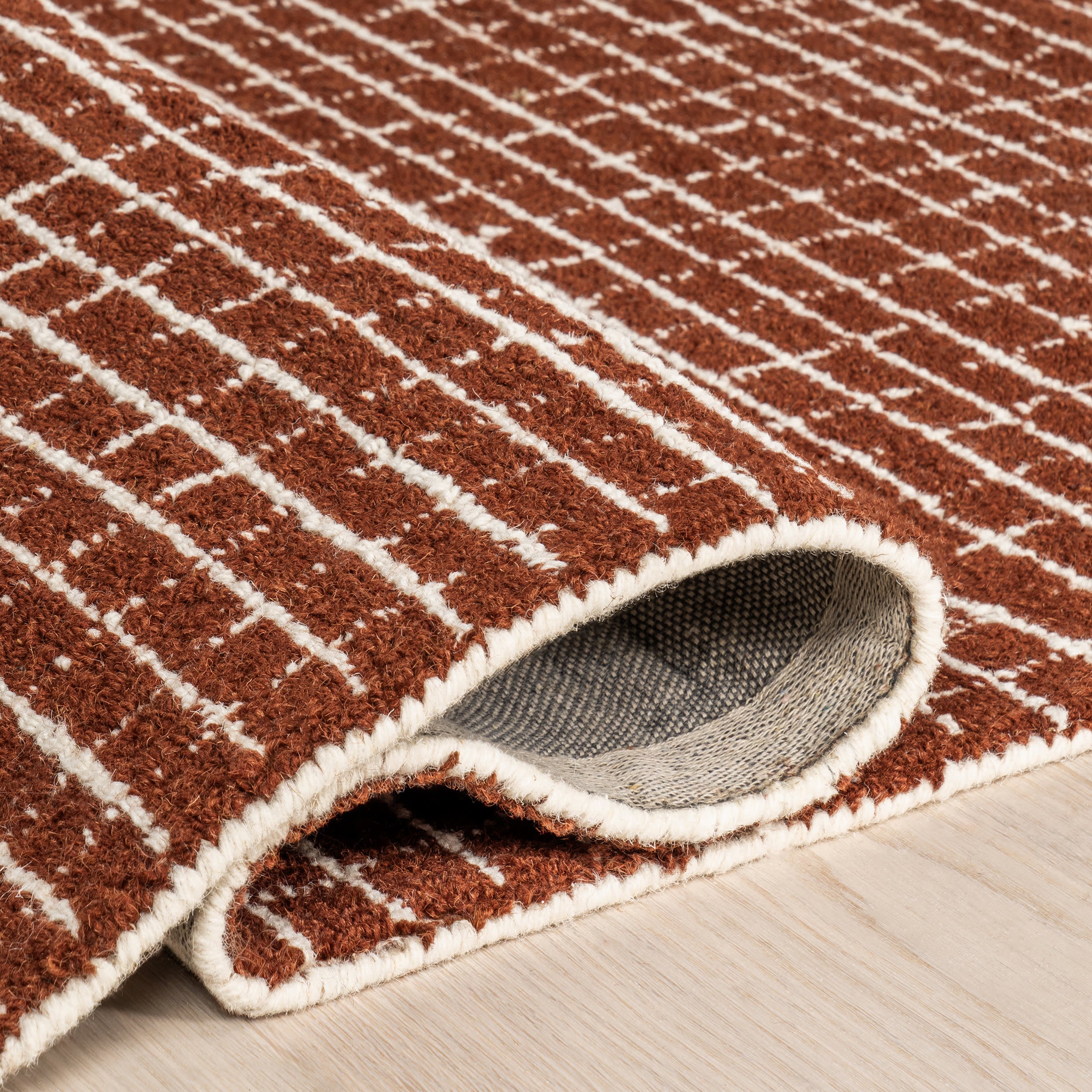 Melrose Checked Rug | Chestnut - Image 10