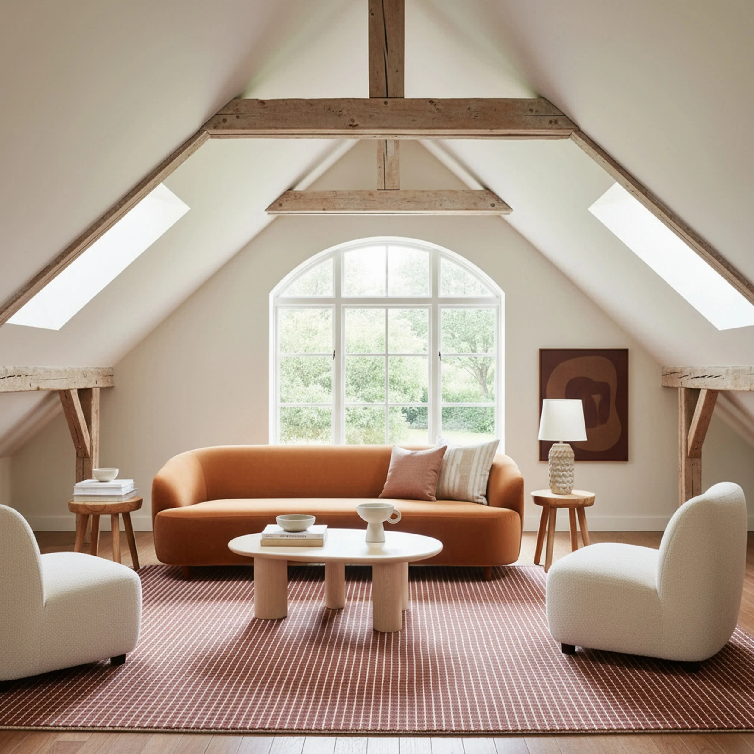Melrose Checked Rug | Chestnut - Image 2