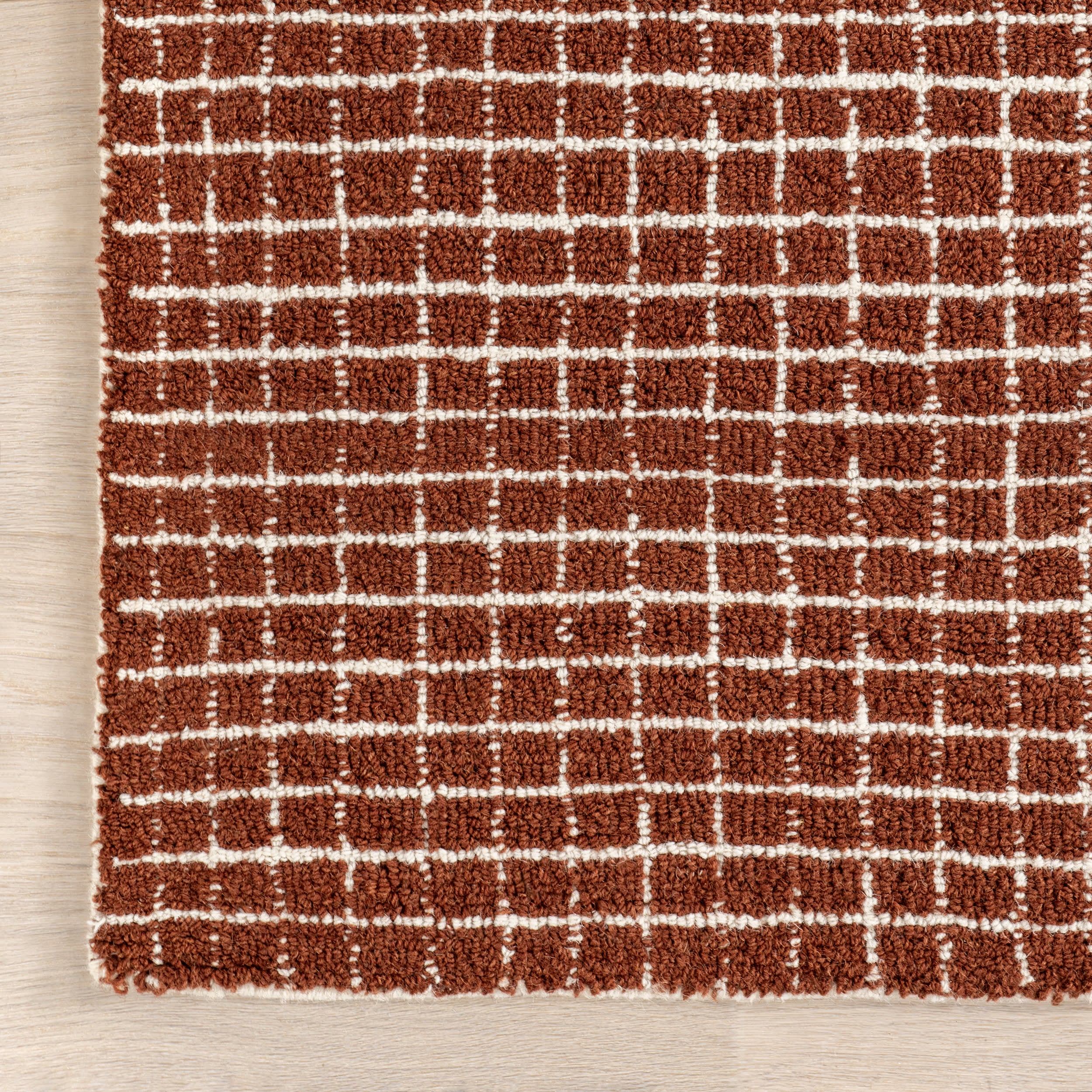 Melrose Checked Rug | Chestnut - Image 4