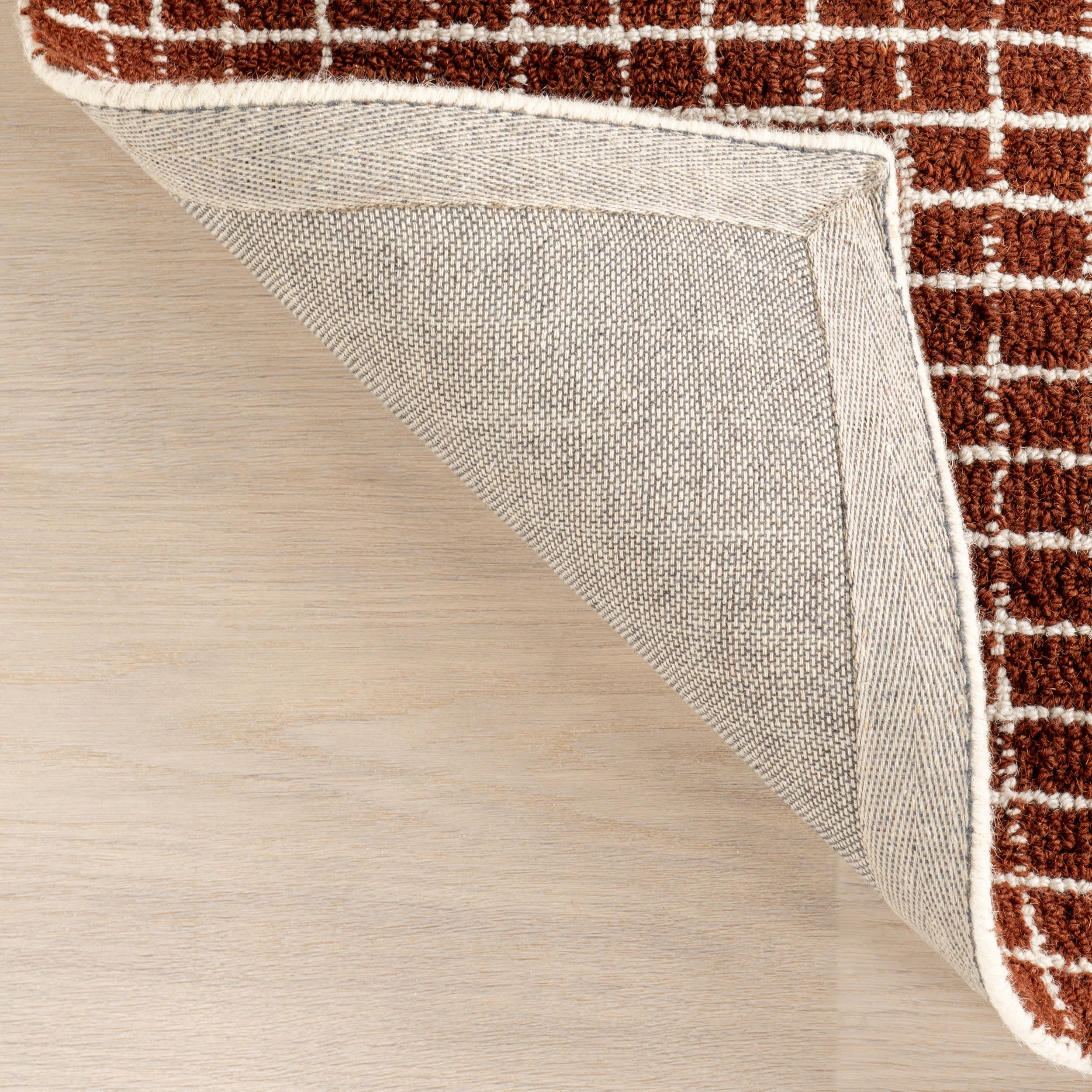 Melrose Checked Rug | Chestnut - Image 7