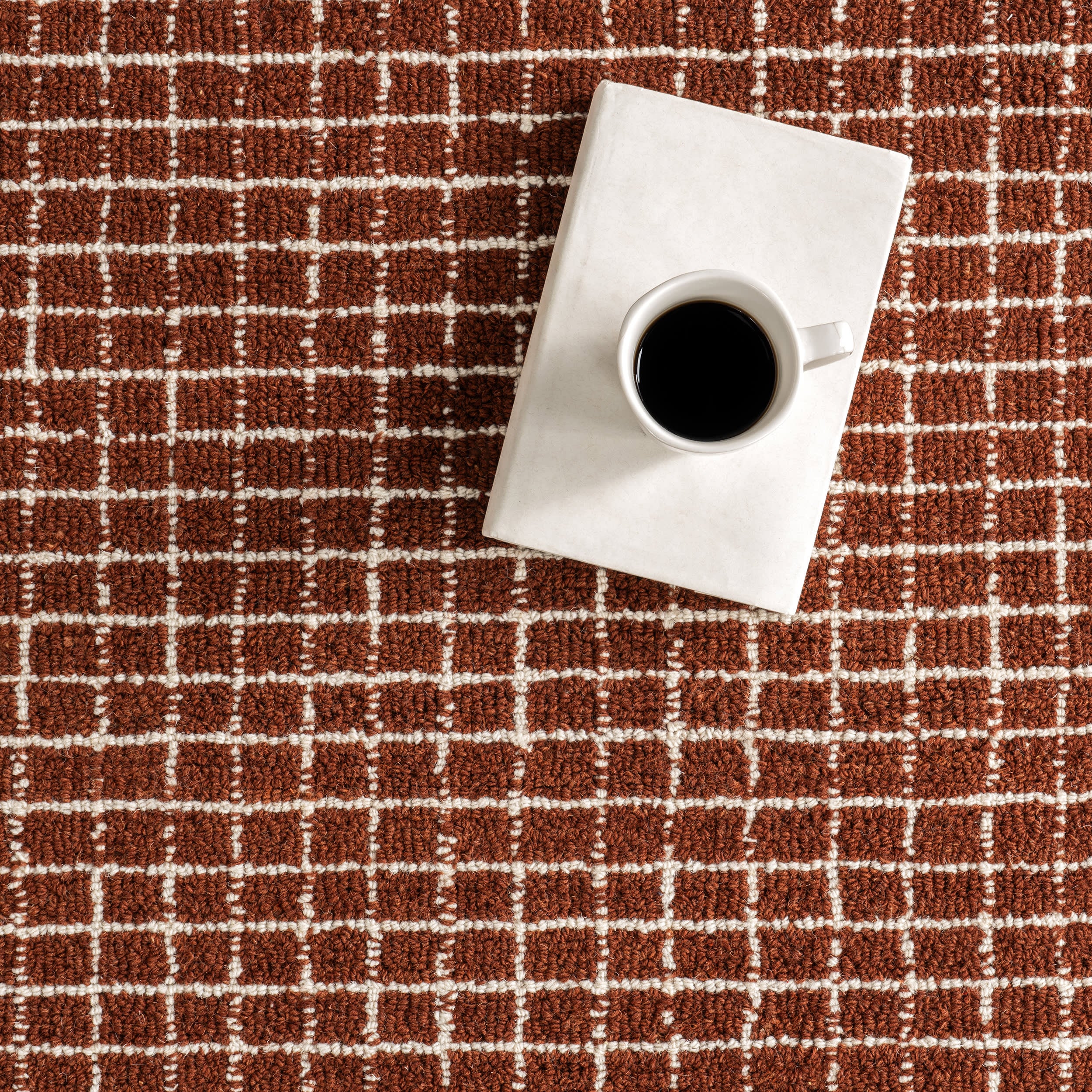 Melrose Checked Rug | Chestnut - Image 8