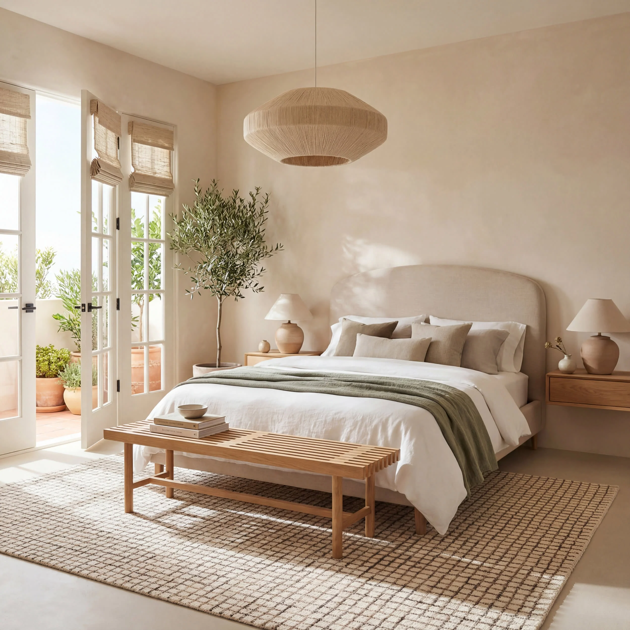 Melrose Checked Rug | Cream - Image 10