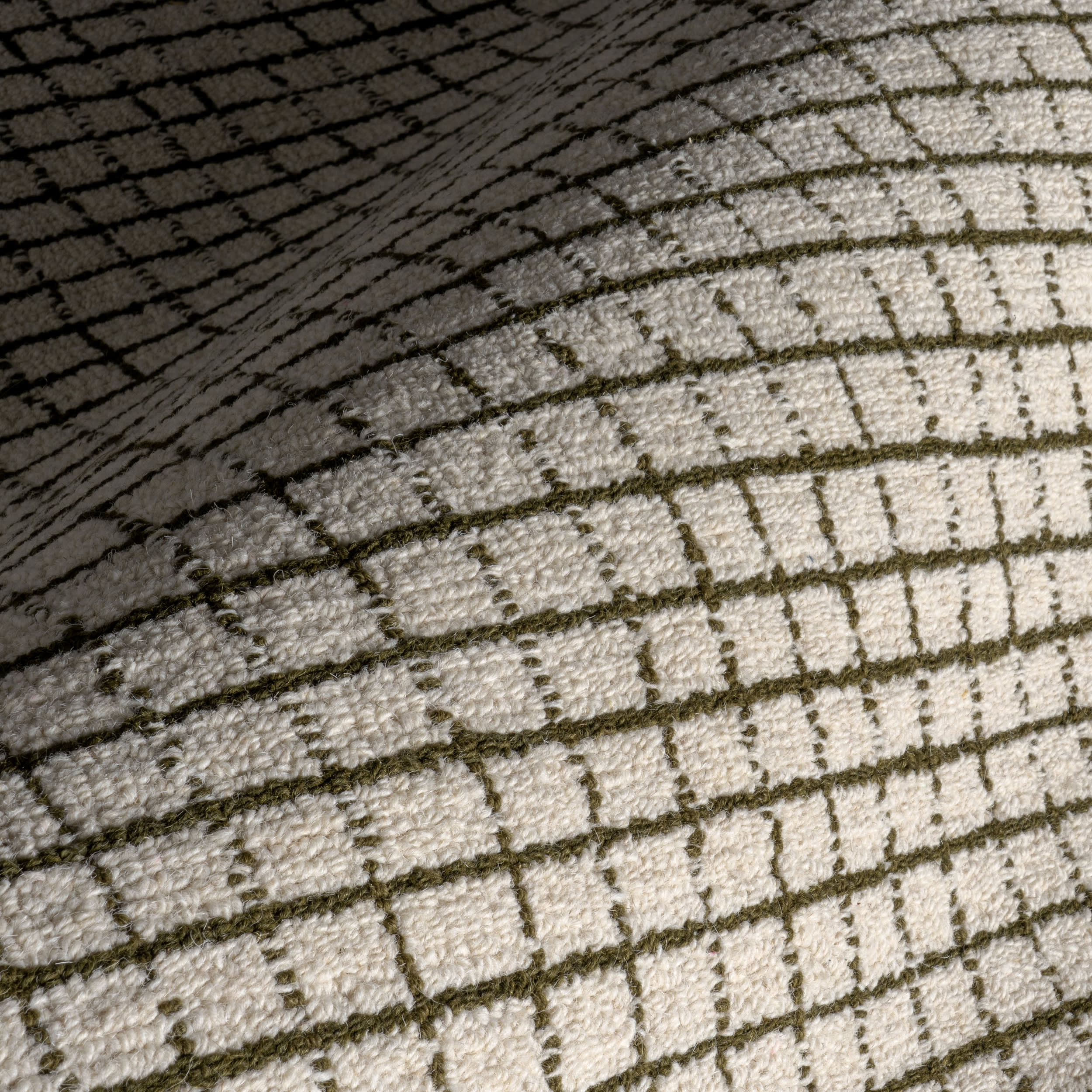 Melrose Checked Rug | Green - Image 3