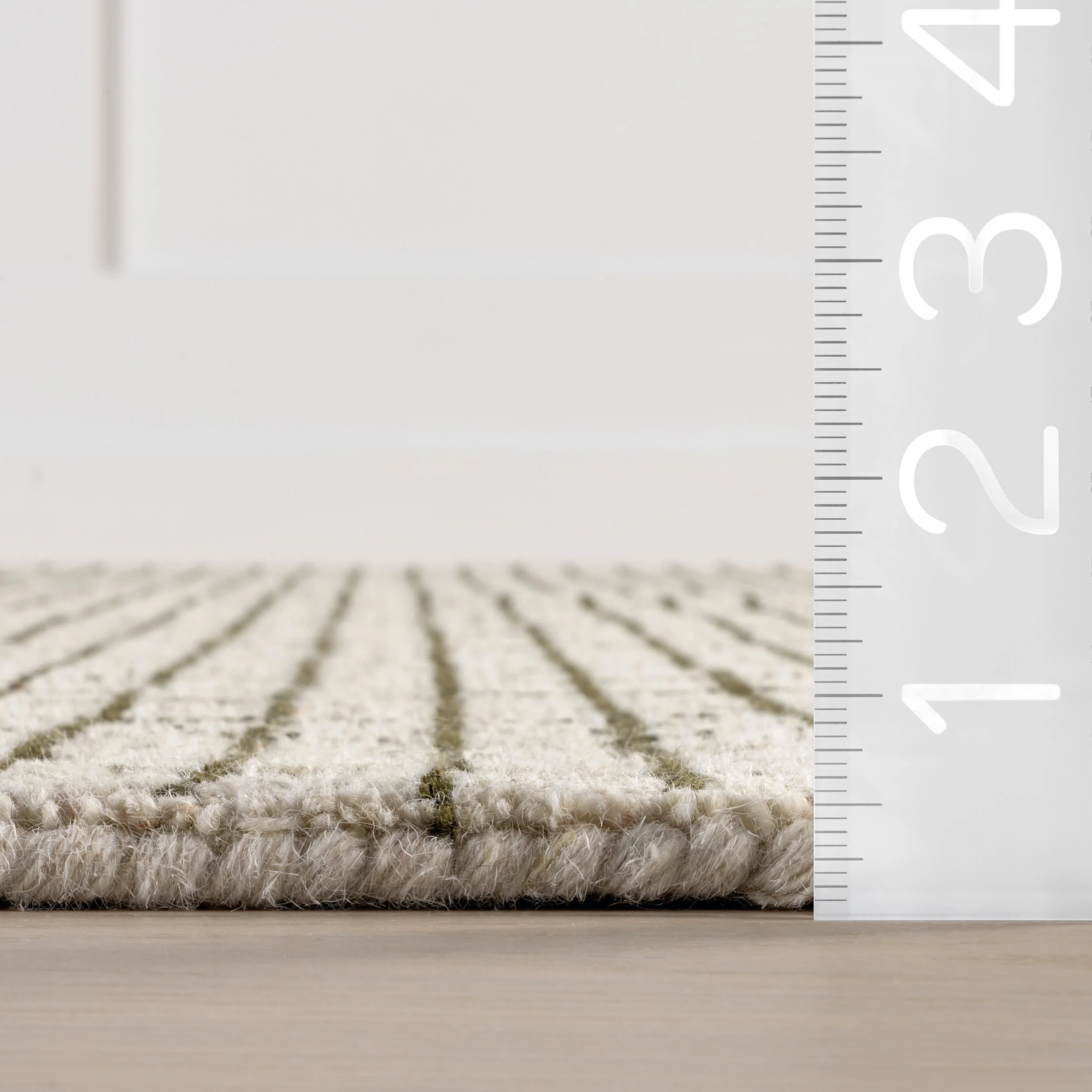 Melrose Checked Rug | Green - Image 6