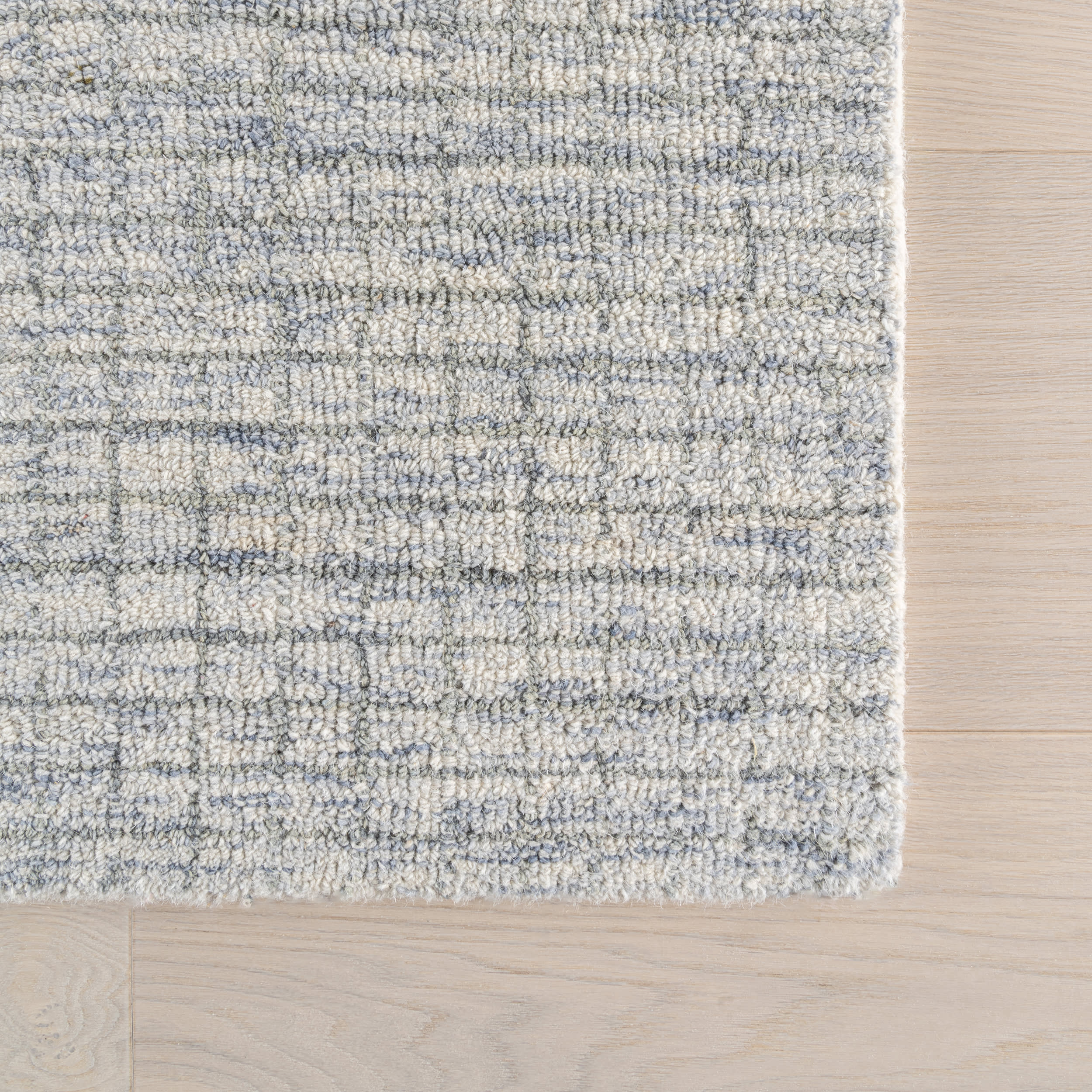 Melrose Checked Rug | Light Blue & Grey - Image 4