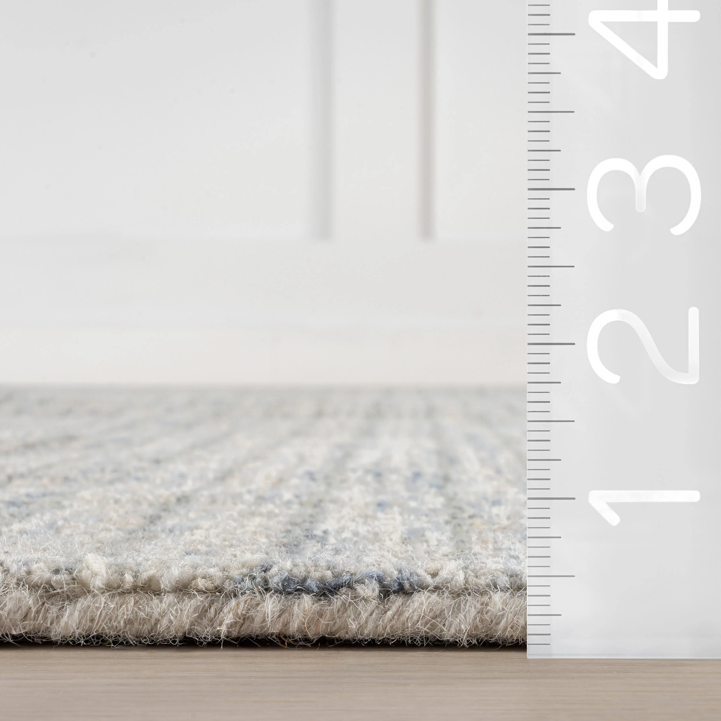 Melrose Checked Rug | Light Blue & Grey - Image 5